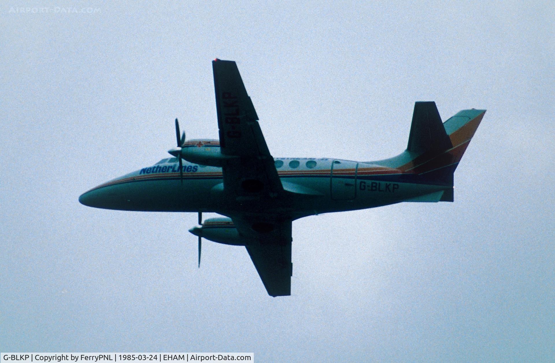 G-BLKP, 1984 British Aerospace BAe-3100 Jetstream 31 C/N 634, BAe31 demonstrator with Netherlines tittles