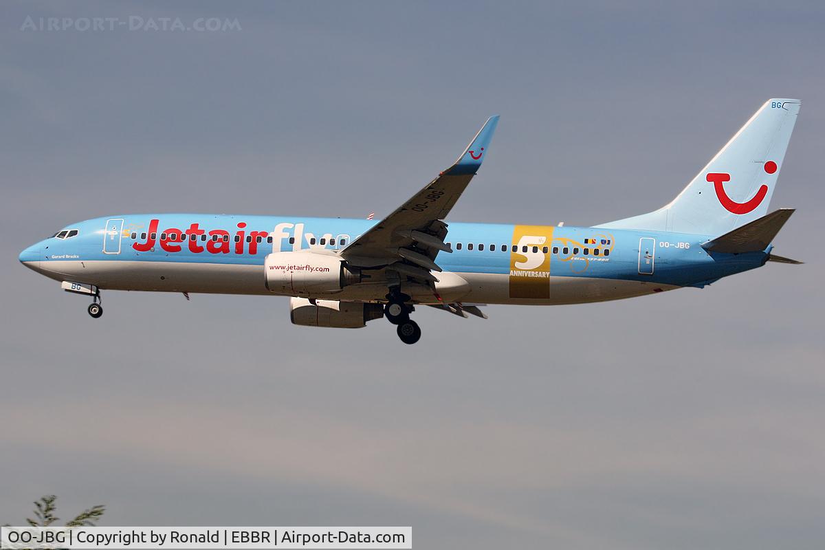 OO-JBG, 2008 Boeing 737-8K5 C/N 35142, at bu
