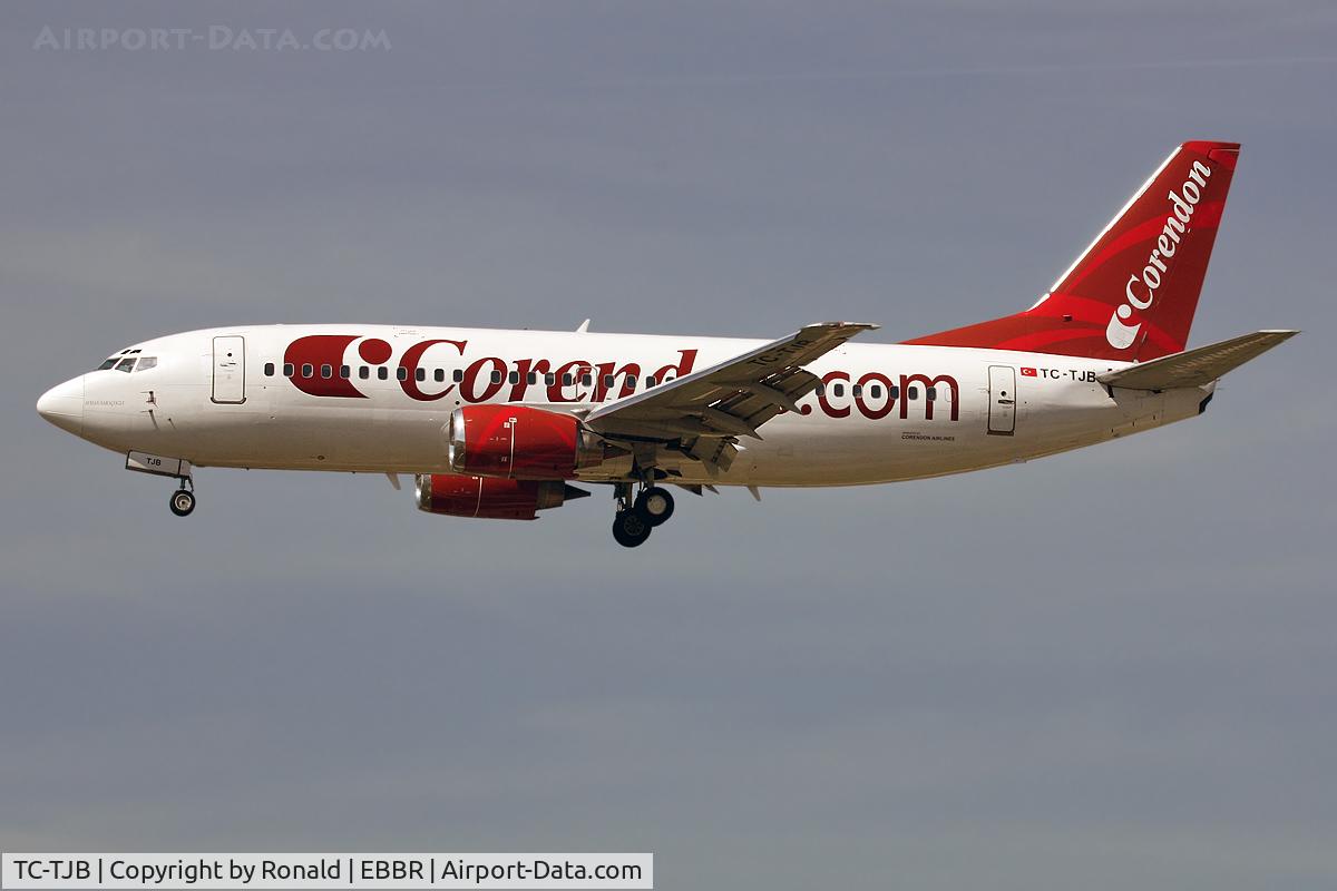 TC-TJB, 1997 Boeing 737-3Q8 C/N 27633/2878, at bru