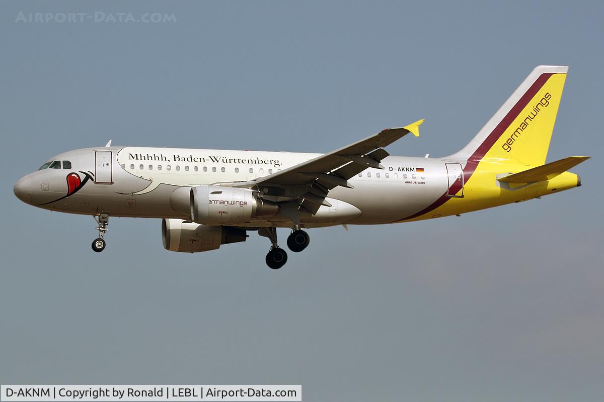 D-AKNM, 1999 Airbus A319-112 C/N 1089, at bcn