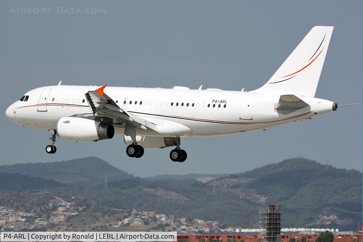 P4-ARL, 2004 Airbus ACJ319 (A319-133/CJ) C/N 2192, at bcn