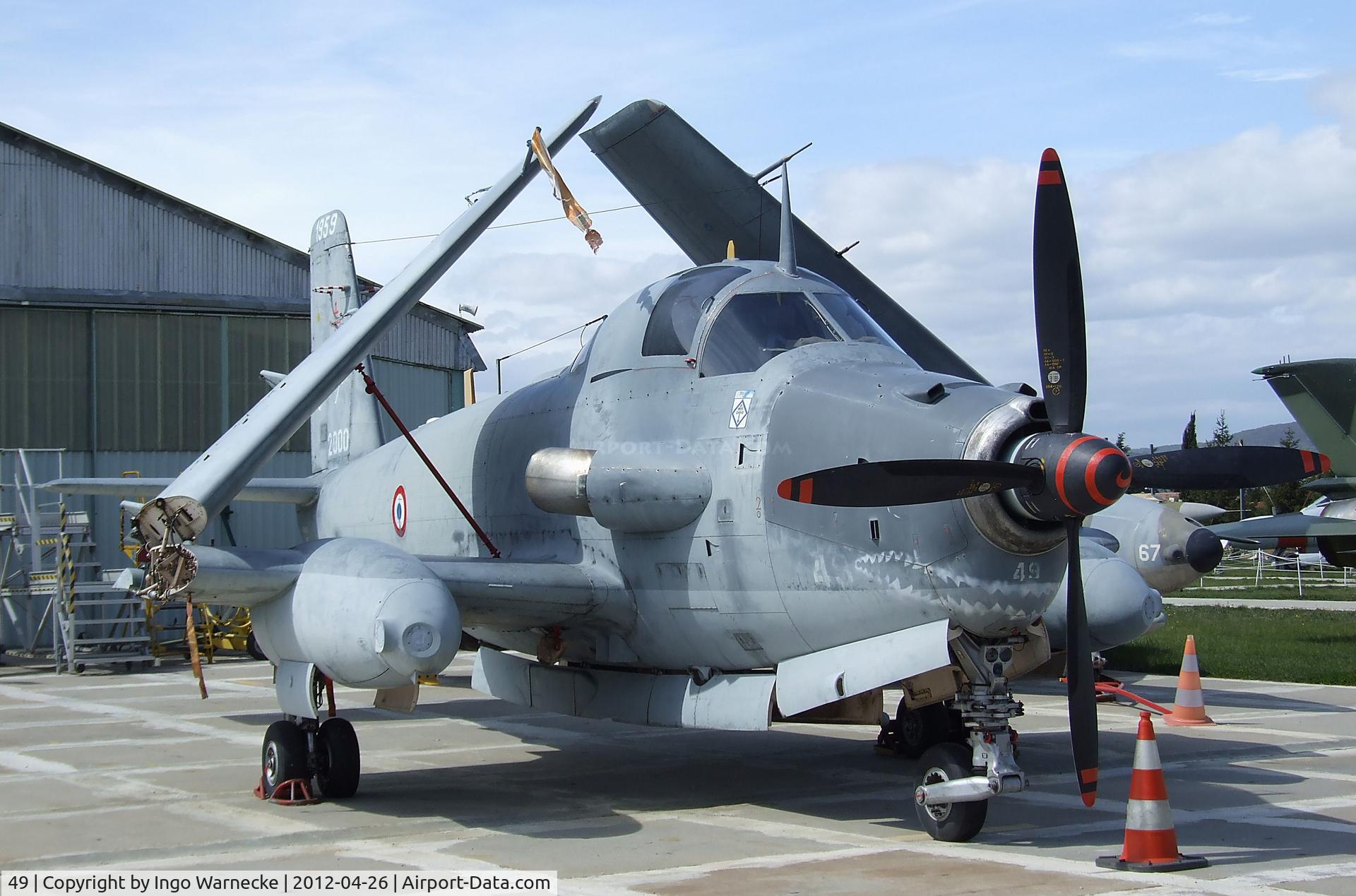 49, Breguet Br.1050 Alize C/N 49, Breguet Br.1050 Alize at the Musée Européen de l'Aviation de Chasse, Montelimar Ancone airfield