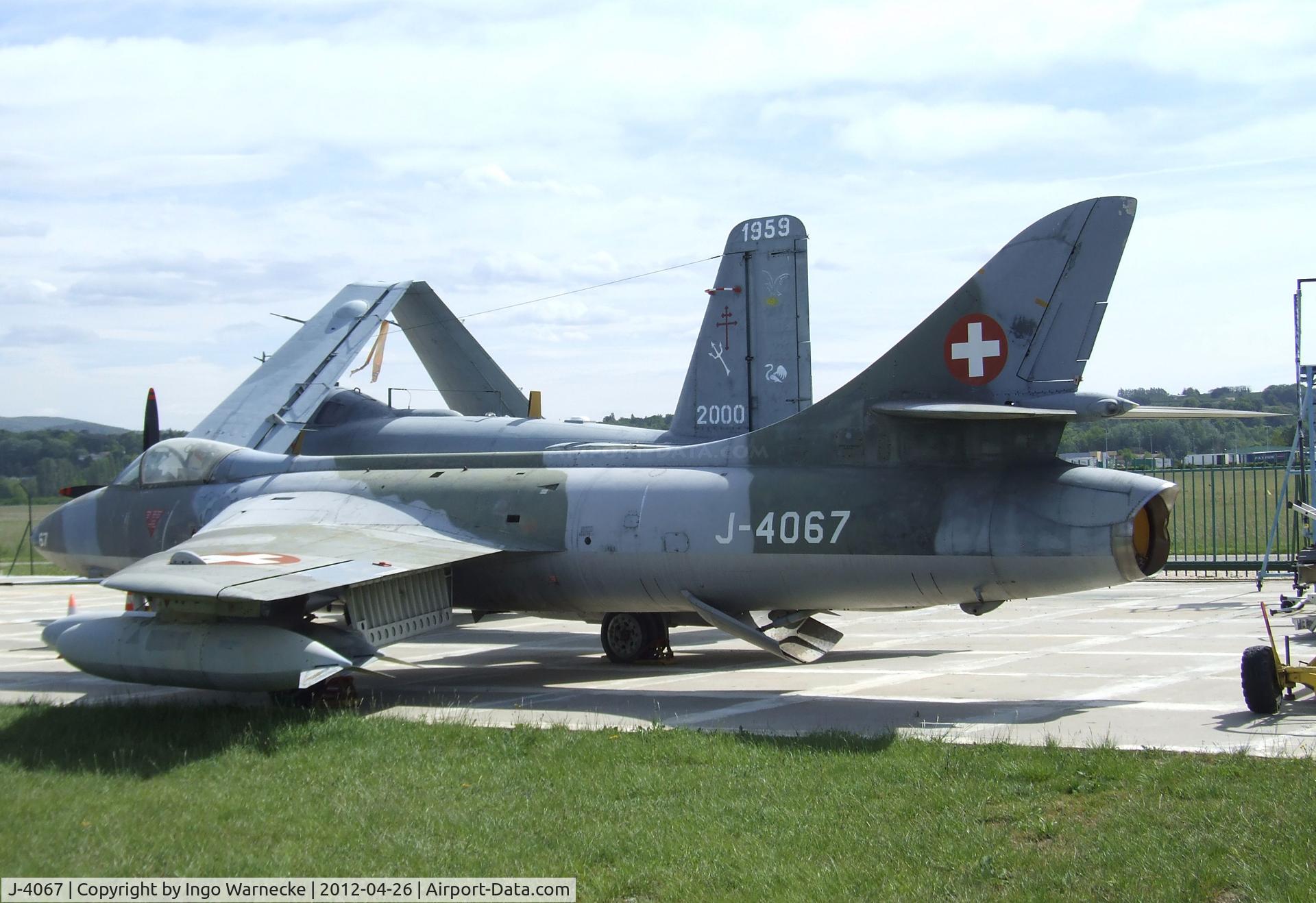 J-4067, Hawker Hunter F.58 C/N 41H-697434, Hawker Hunter F58 at the Musée Européen de l'Aviation de Chasse, Montelimar Ancone airfield