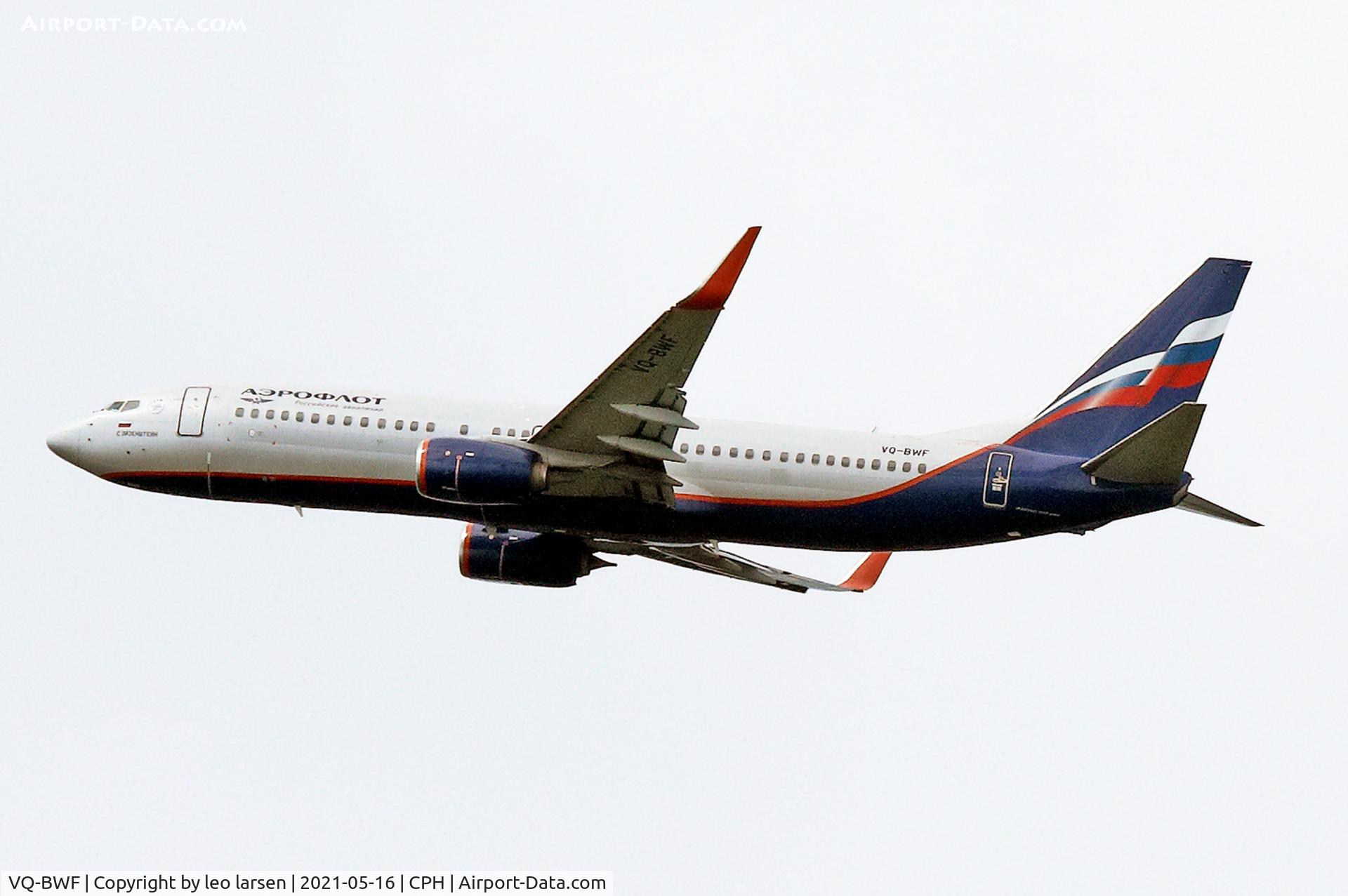 VQ-BWF, 2015 Boeing 737-8LJ C/N 41214, Copenhagen 16.5.2021