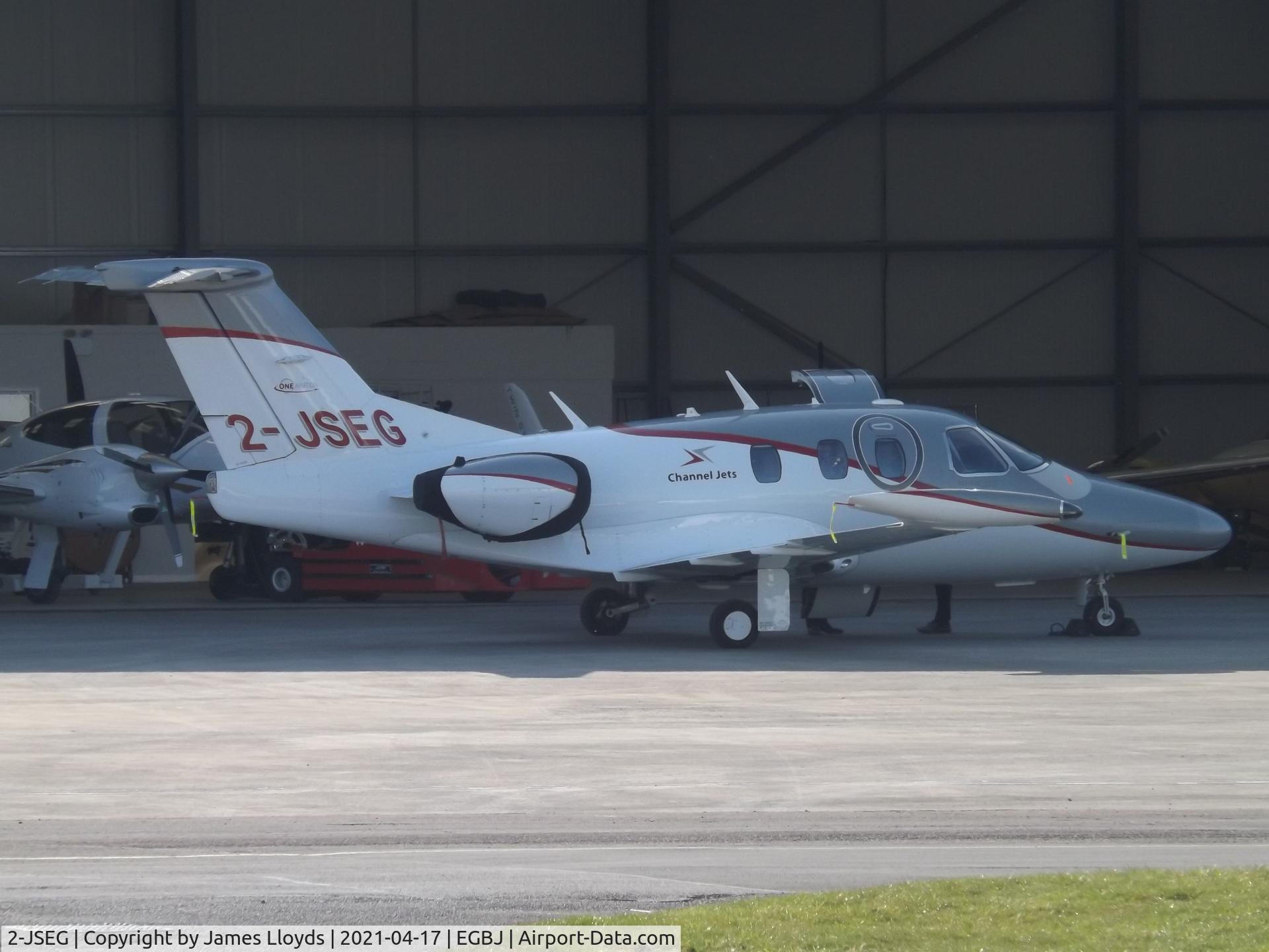 2-JSEG, 2008 Eclipse Aviation Corp EA500 C/N 000144, Parked at Gloucestershire Airport.