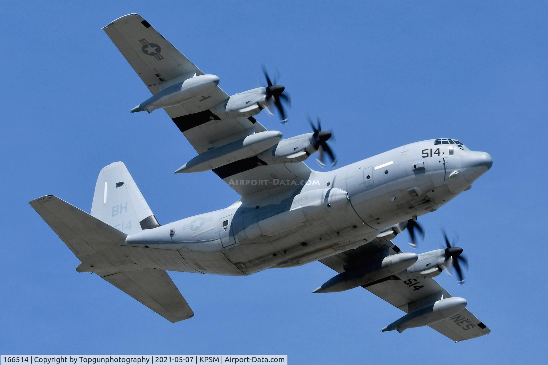 166514, Lockheed Martin KC-130J Hercules C/N 382-5556, OTIS22 heading to MCAS Beaufort for a parts run.