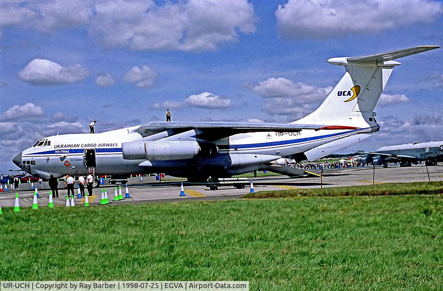 UR-UCH, Ilyushin Il-76TD C/N 0083484536, UR-UCH   Ilyushin Il-76MD [0083484536] (Ukrainian Cargo Airways) RAF Fairford~G 25/07/1998