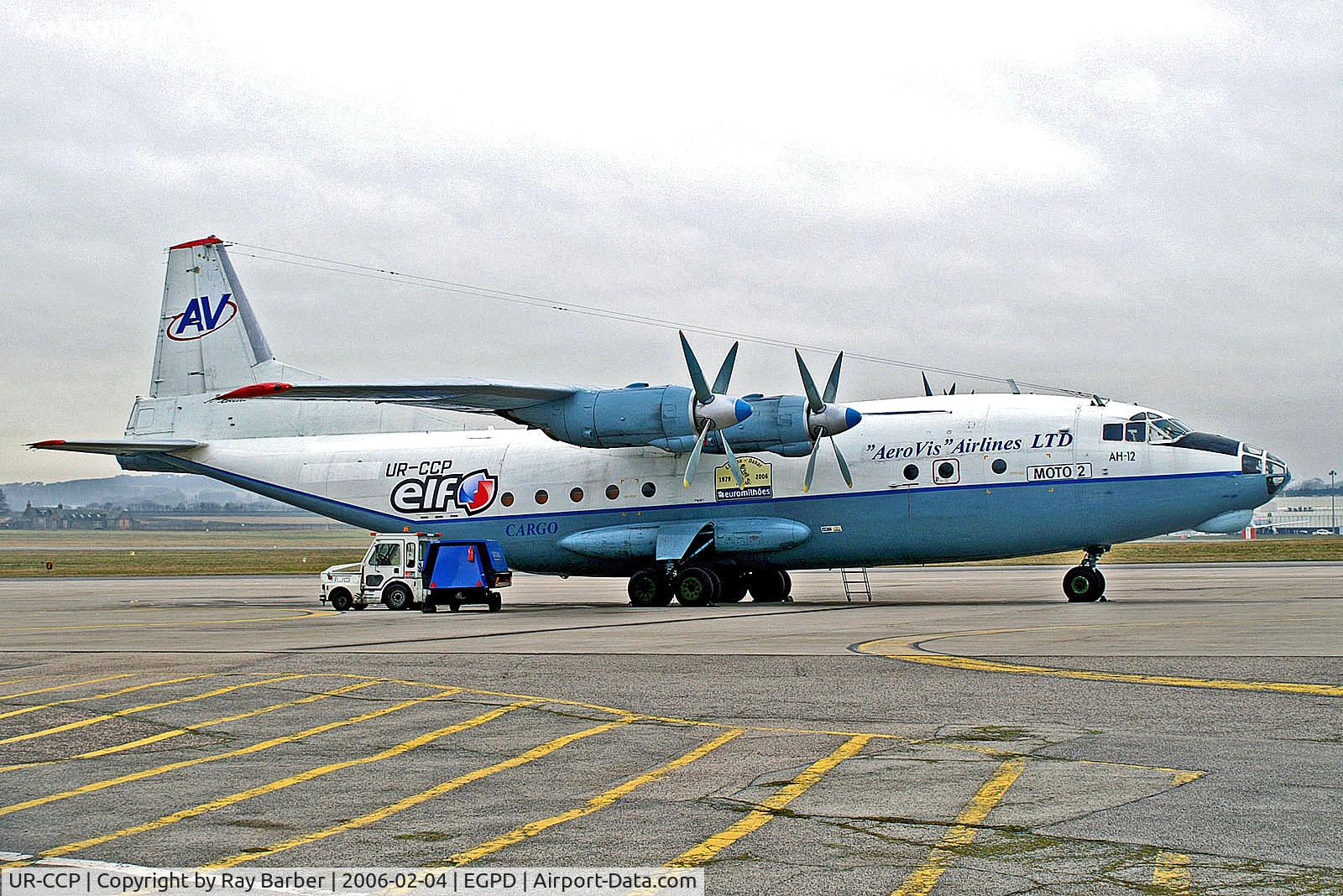 UR-CCP, 1962 Antonov An-12BK C/N 2340505, UR-CCP   Antonov An-12BK [2340505] (Aerovis Airlines) Aberdeen-Dyce~G 04/02/2006