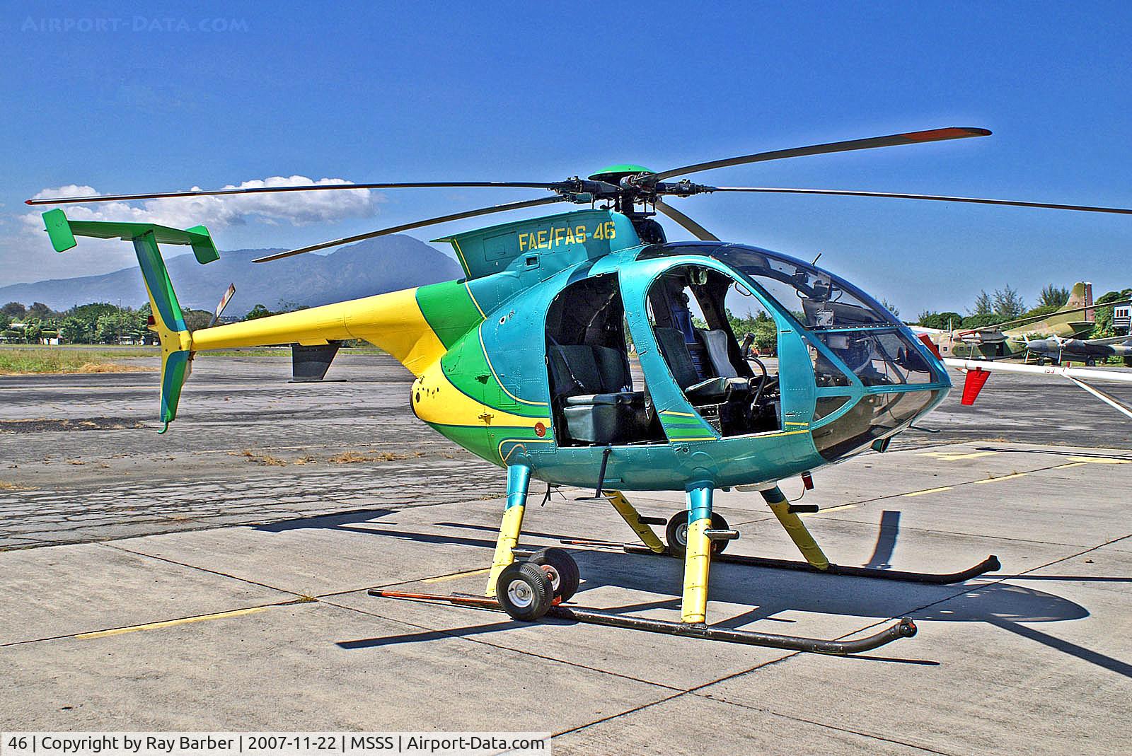 46, 1988 McDonnell Douglas MD 500E C/N 0308E, 46   (FAE/FAS-46) MD Helicopters MD500E [0308E] (El Salvador Air Force) San Salvador-Ilopango Int'l~YS 22/11/2007