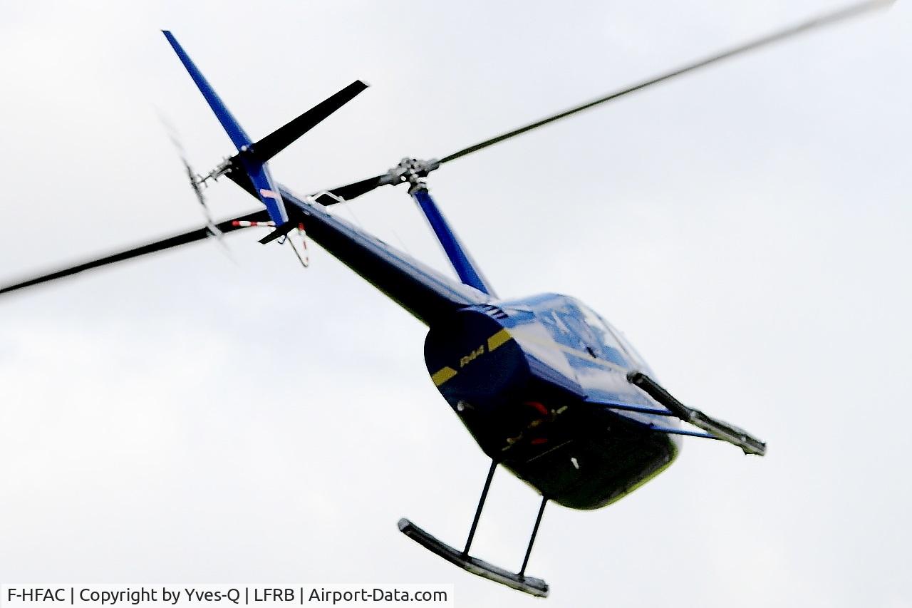 F-HFAC, 2012 Robinson R44  Raven II C/N 13224, Robinson R-44 Raven II, training flight, Brest-Bretagne Airport (LFRB-BES)