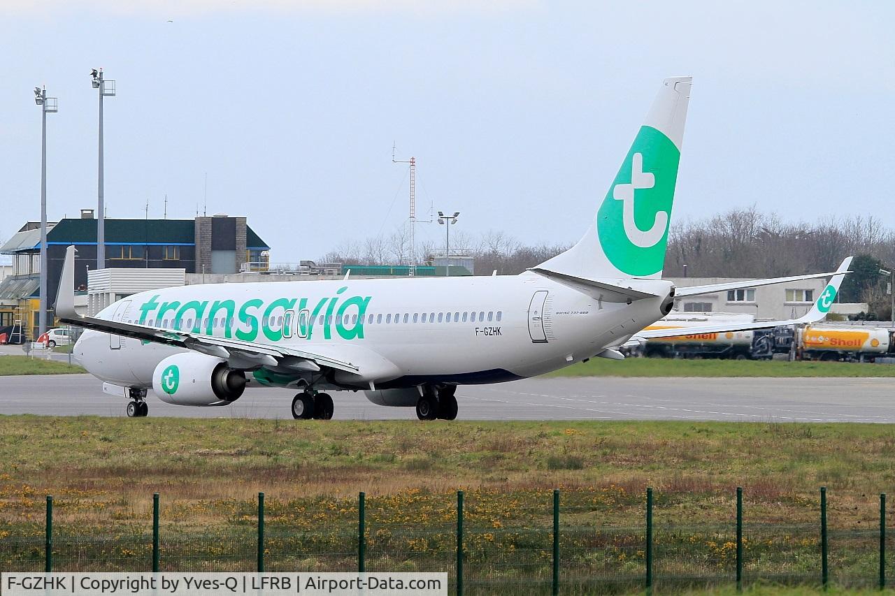 F-GZHK, 2014 Boeing 737-8K2 C/N 37790, Boeing 737-8K2, Taxiing after push back, Brest-Bretagne Airport (LFRB-BES)