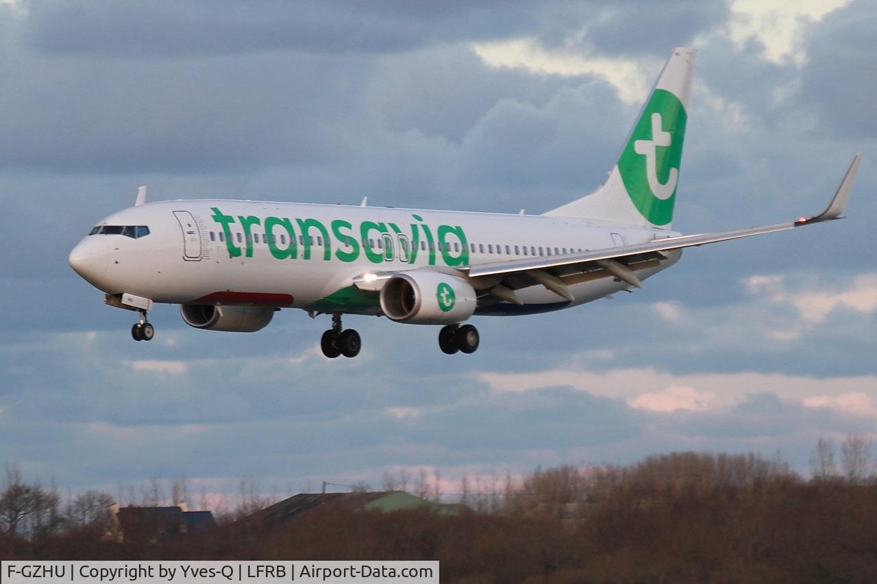 F-GZHU, 2015 Boeing 737-8K2 C/N 41352, Boeing 737-8K2, On final rwy 25L, Brest-Bretagne airport (LFRB-BES)