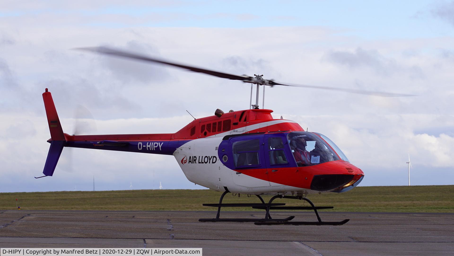D-HIPY, Bell 206B JetRanger III C/N 4186, Tankstopp