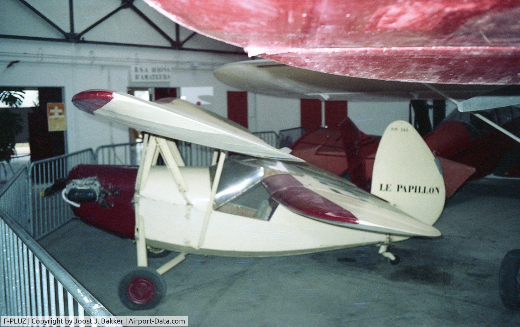 F-PLUZ, Mignet HM.360 Pou-du-Ciel C/N 32, at Brienne le Chateau aerodrome in 1982