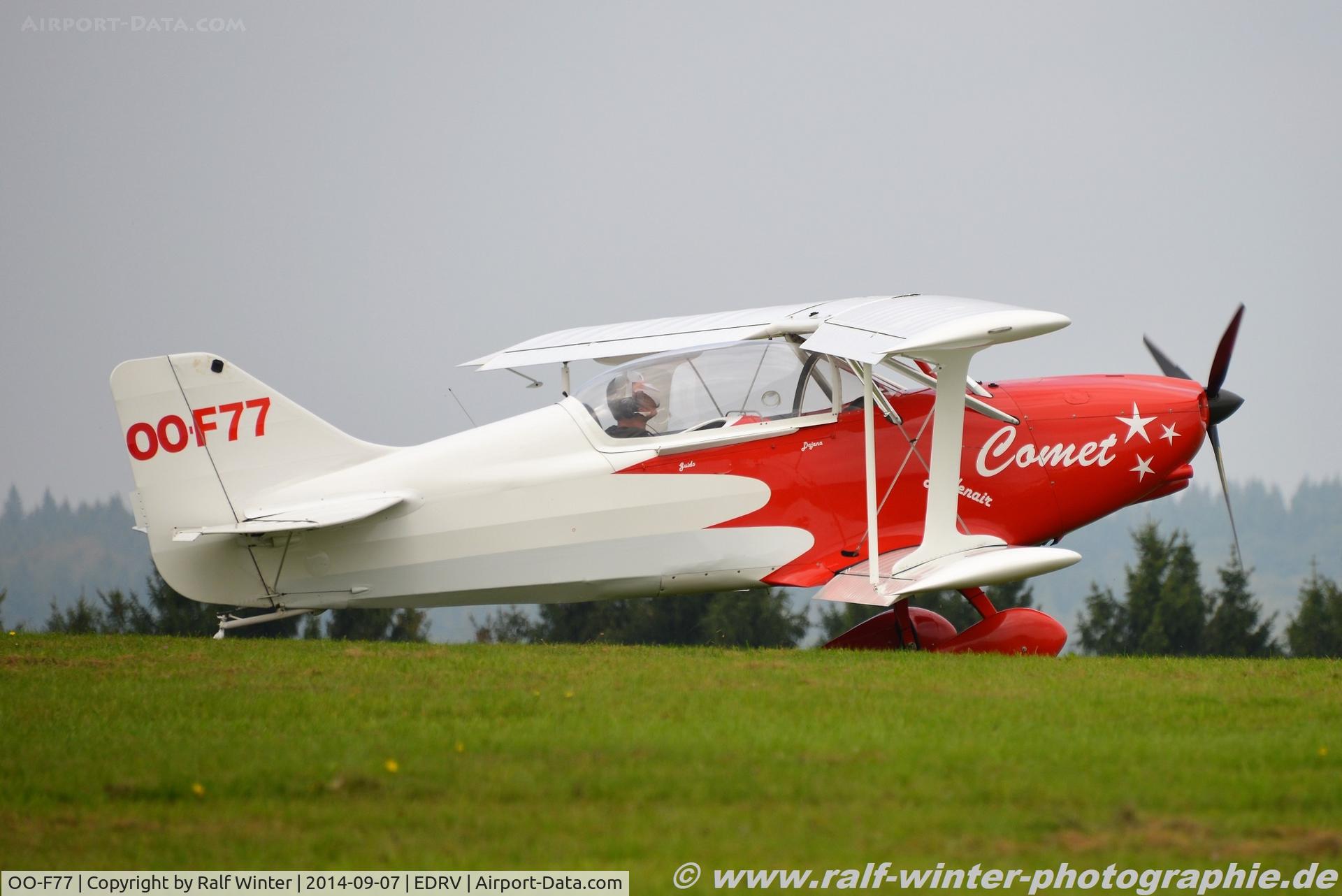 OO-F77, 2001 B & F Funk FK-12 Comet C/N 012-041, B&F Technik Funk FK-12 Comet - Private - 12-041 - OO-F77 - 07.09.2014 - EDRV