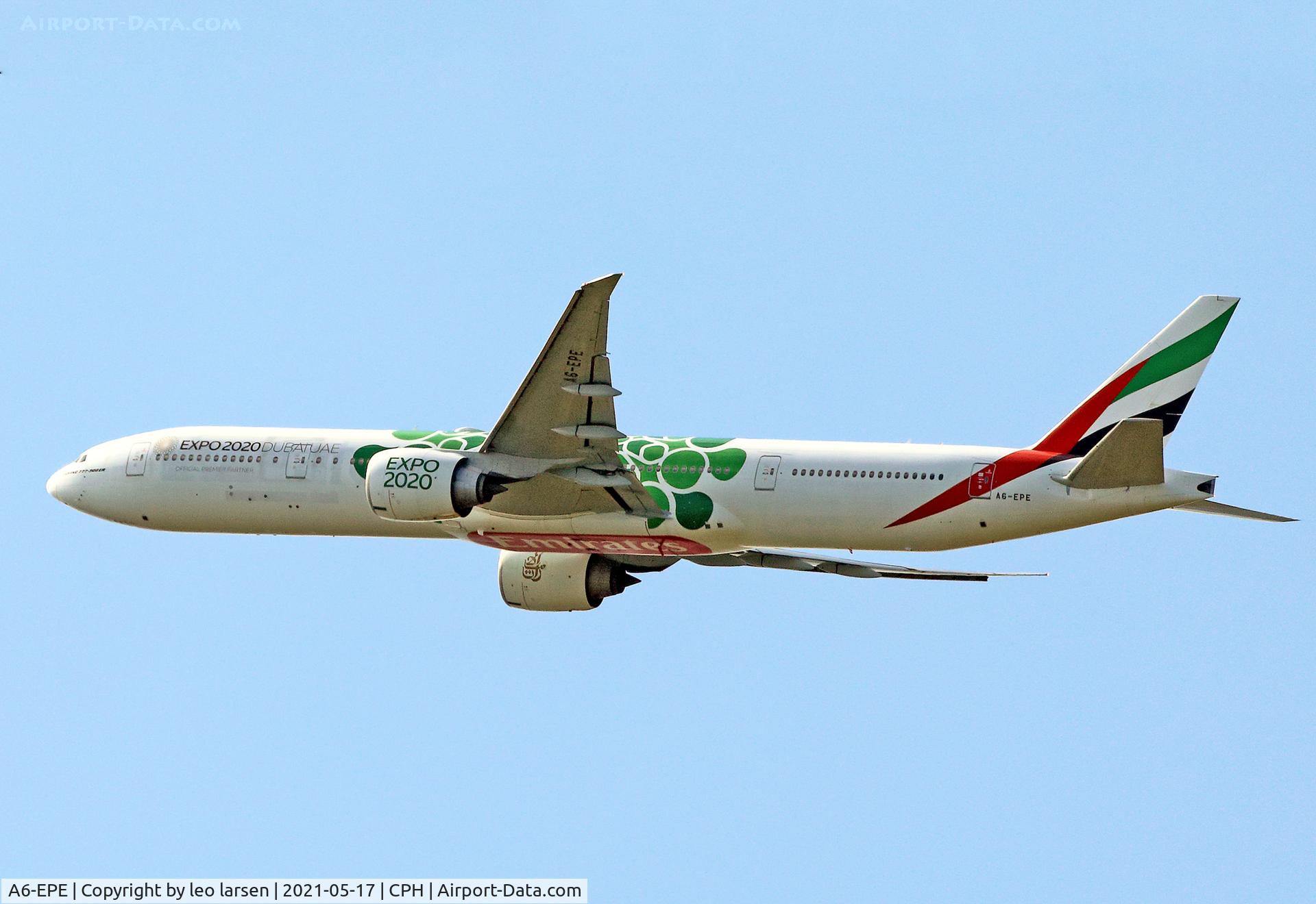 A6-EPE, 2015 Boeing 777-31H/ER C/N 42324, Copenhagen 17.5.2021