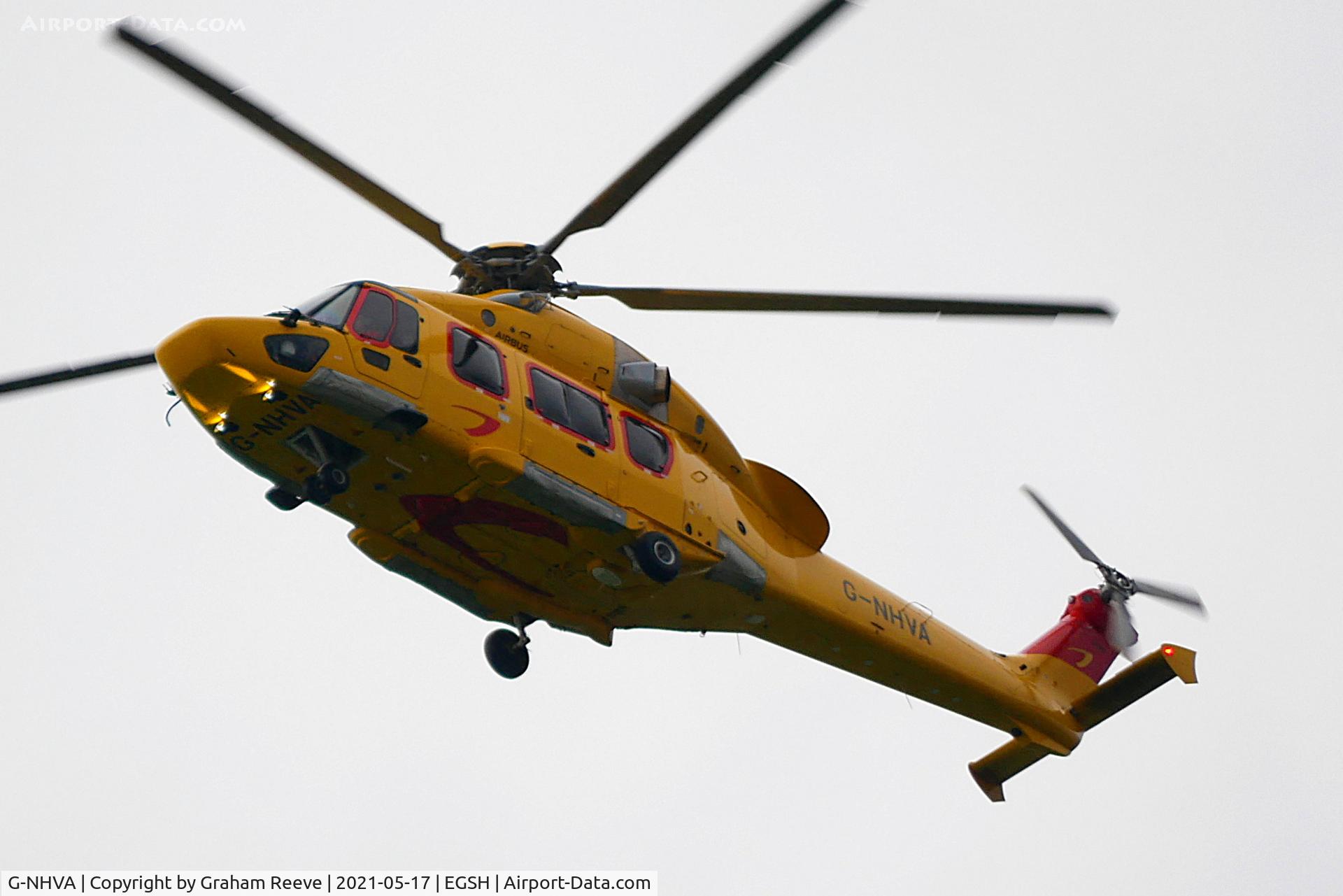 G-NHVA, 2019 Airbus Helicopters EC-175B C/N 5042, Landing at Norwich.