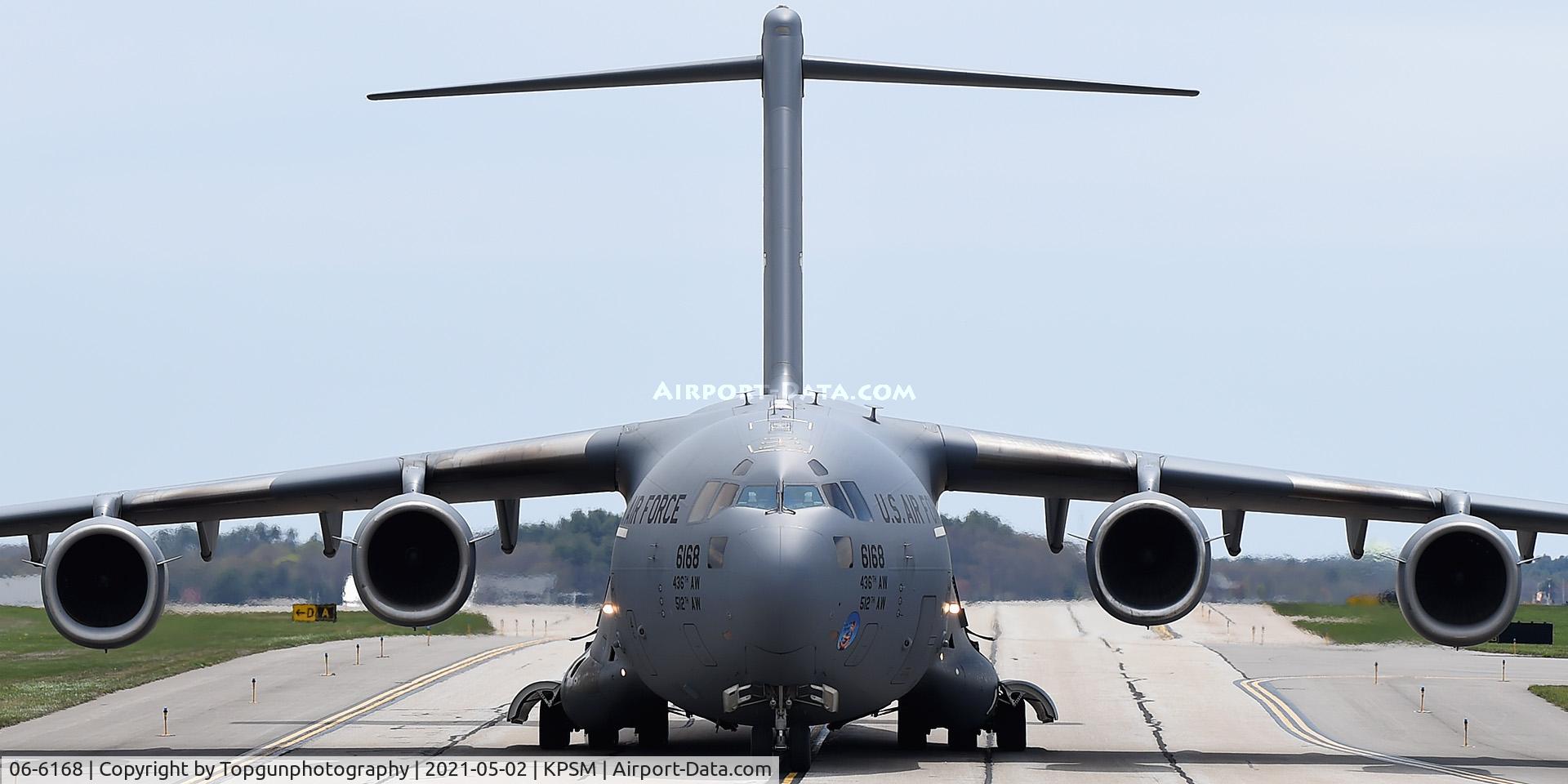 06-6168, 2006 Boeing C-17A Globemaster III C/N F-178/P-168, REACH505 taxing to RW16