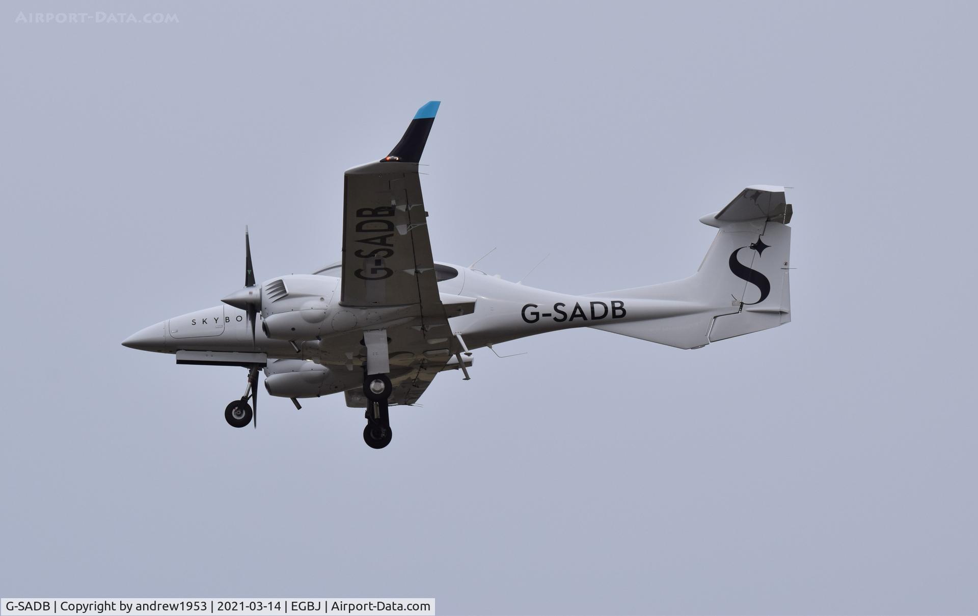 G-SADB, 2007 Diamond DA-42M Twin Star C/N 42.M003, G-SADB at Gloucestershire Airport.