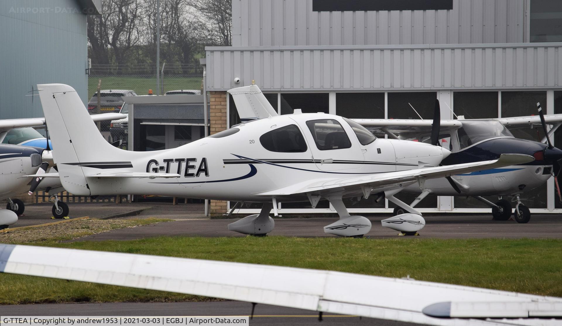 G-TTEA, 2017 Cirrus SR20 C/N 2351, G-TTEA at Gloucestershire Airport.