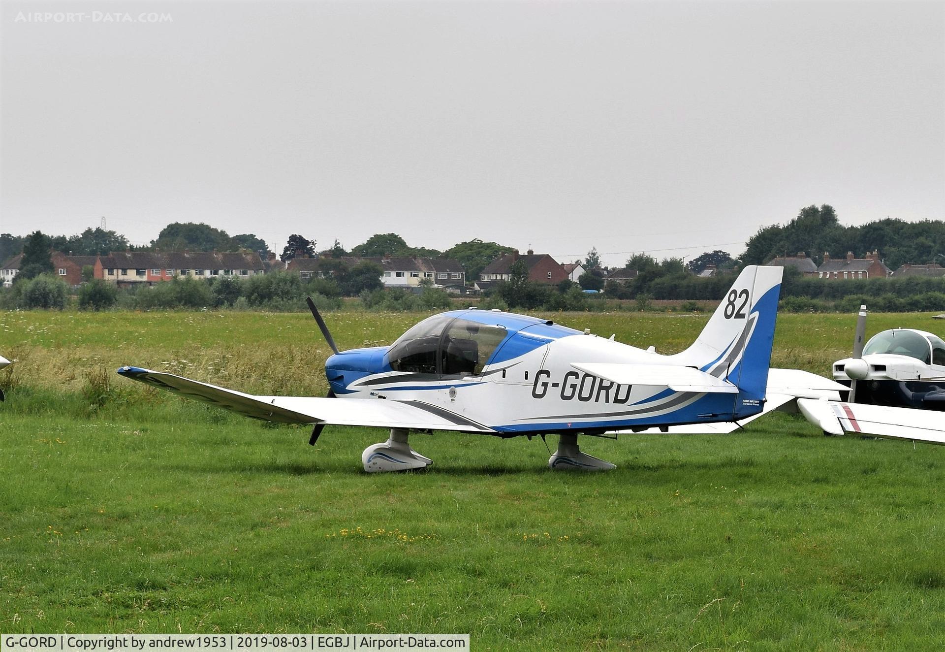 G-GORD, 2014 Robin DR-400-140B Major Major C/N 2669, G-GORD at Gloucestershire Airport. (parked up outside the Jet Age Museum)