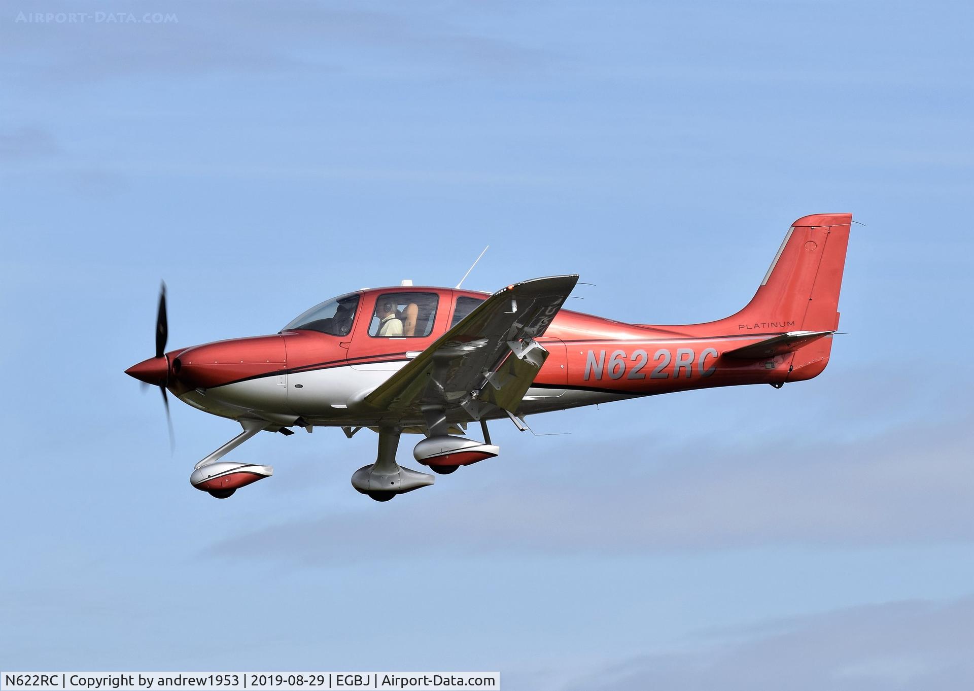 N622RC, 2017 Cirrus SR22T C/N 1610, N622RC at Gloucestershire Airport.