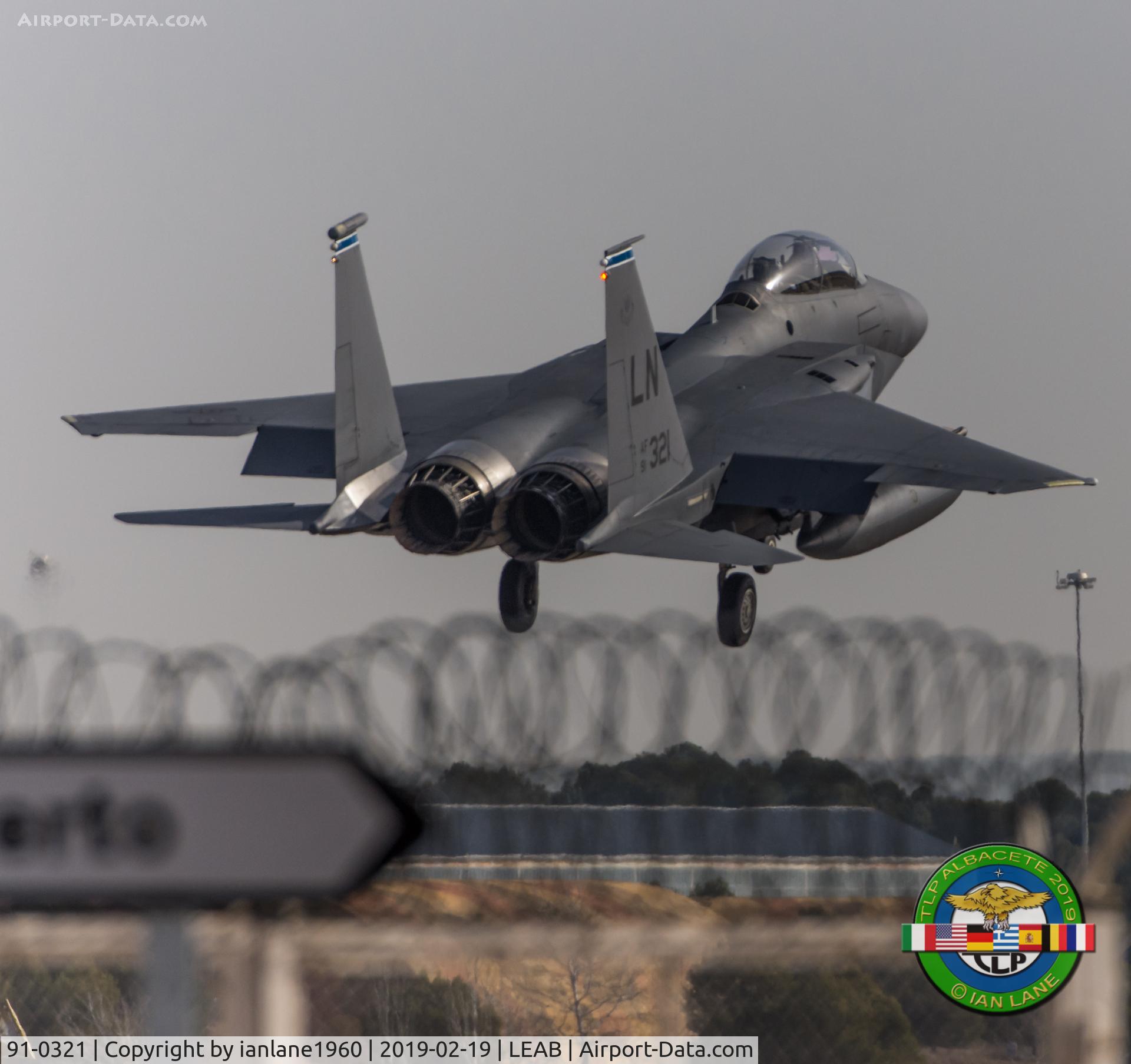 91-0321, 1991 McDonnell Douglas F-15E Strike Eagle C/N 1228/E186, TLP2019