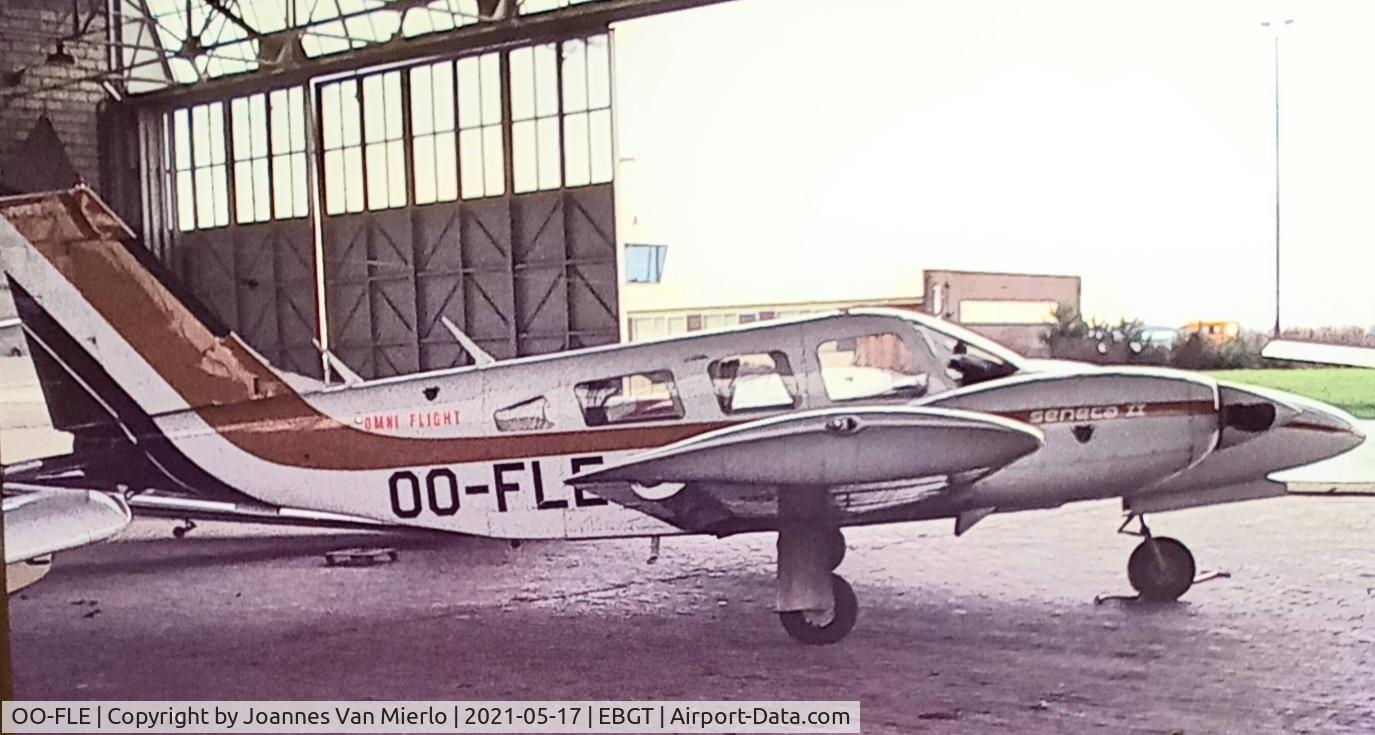 OO-FLE, 1977 Piper PA-34-200T Seneca II C/N 34-7770135, Scan from slide