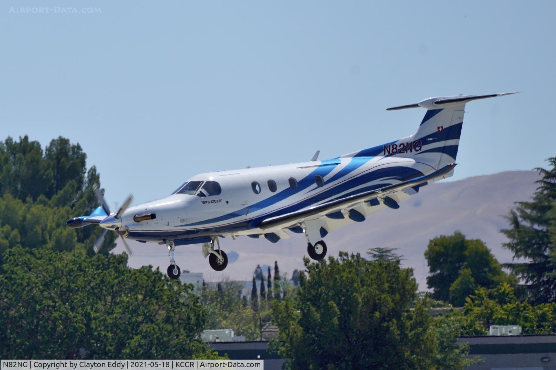 N82NG, 2014 Pilatus PC-12/47E C/N 1482, Buchanan Field Concord California 2021.