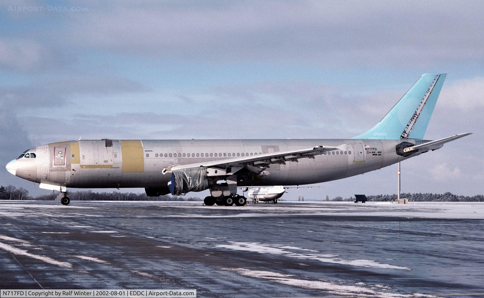 N717FD, 1987 Airbus A300B4-622 C/N 361, Airbus A300B4-622F - FX FDX Federal Express ex HL7280 Korean Air 'Roben' - 361 - N717FD - 01.08.2002 - DRS