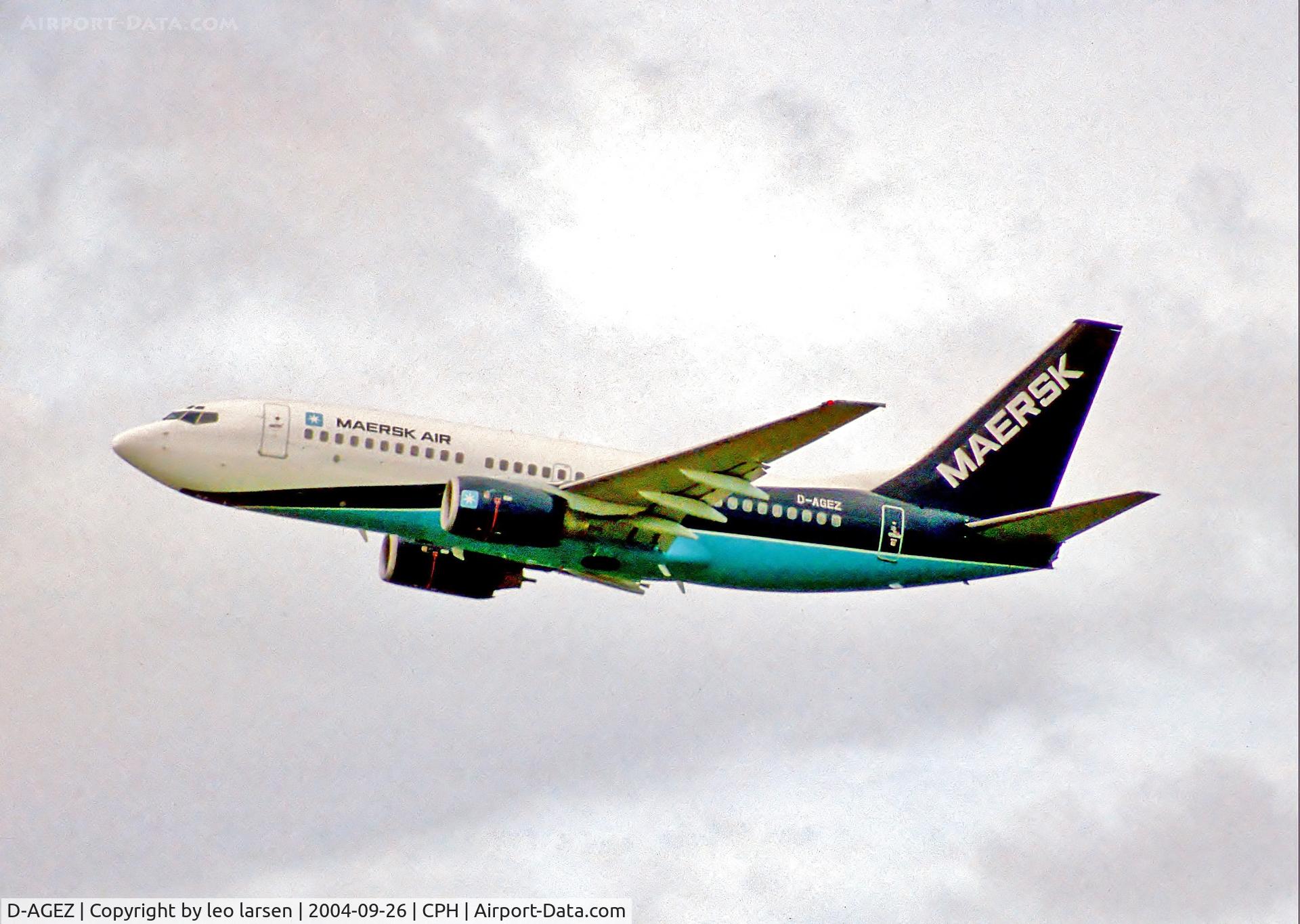 D-AGEZ, 1998 Boeing 737-73S C/N 29077, Copenhagen 26.9.2004