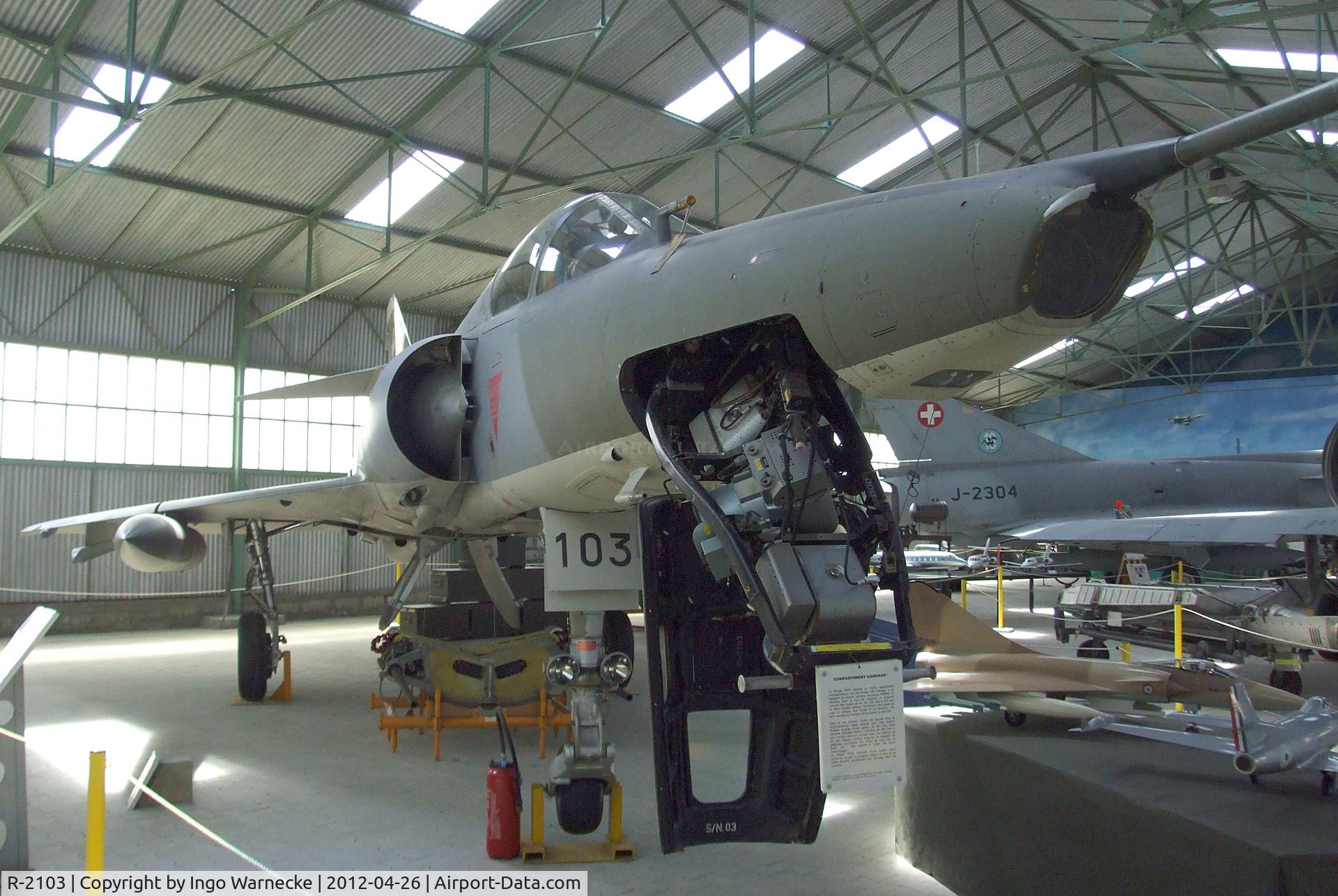 R-2103, Dassault Mirage IIIRS C/N 17-26-135/1028, Dassault Mirage III RS at the Musée Européen de l'Aviation de Chasse, Montelimar Ancone airfield