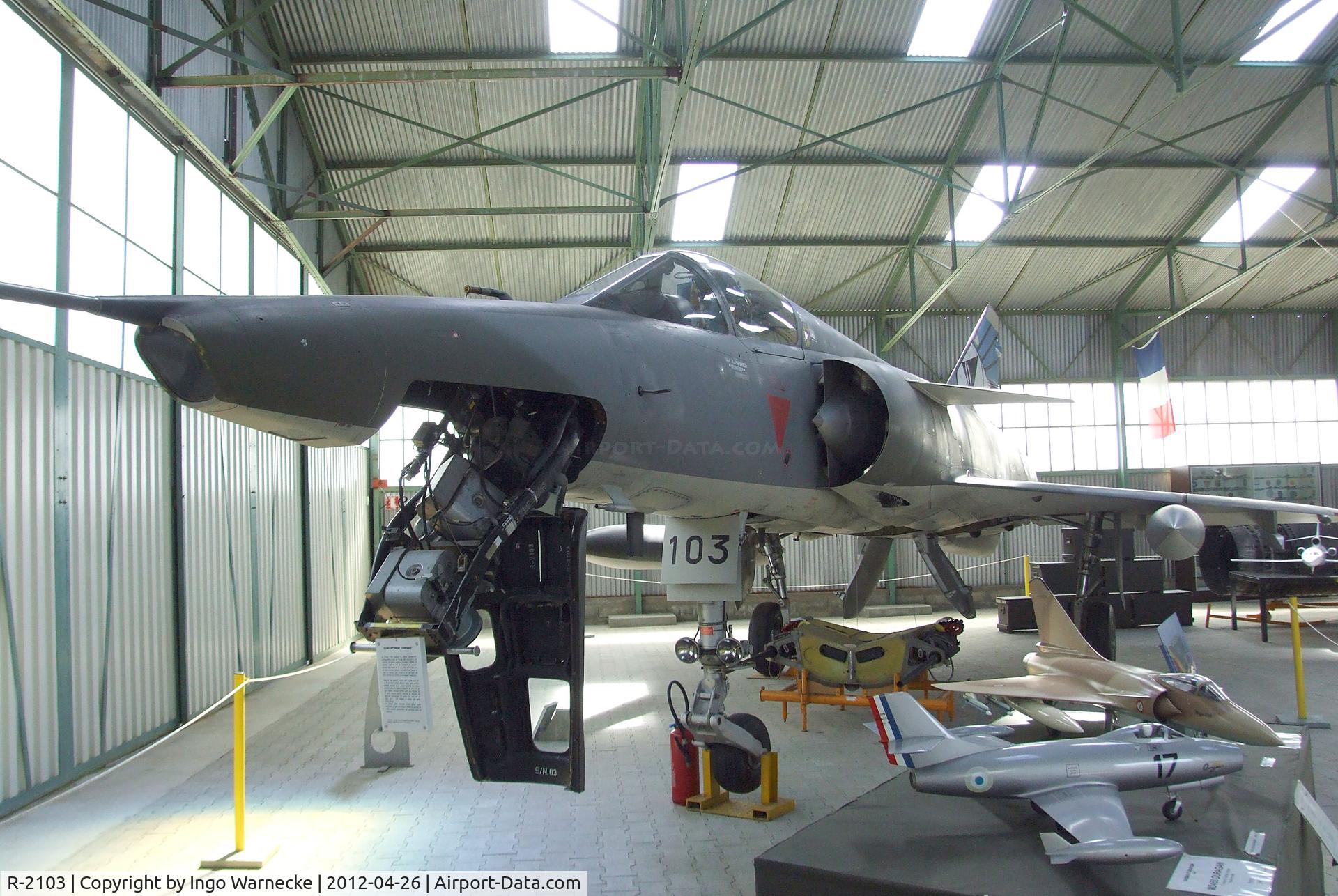 R-2103, Dassault Mirage IIIRS C/N 17-26-135/1028, Dassault Mirage III RS at the Musée Européen de l'Aviation de Chasse, Montelimar Ancone airfield