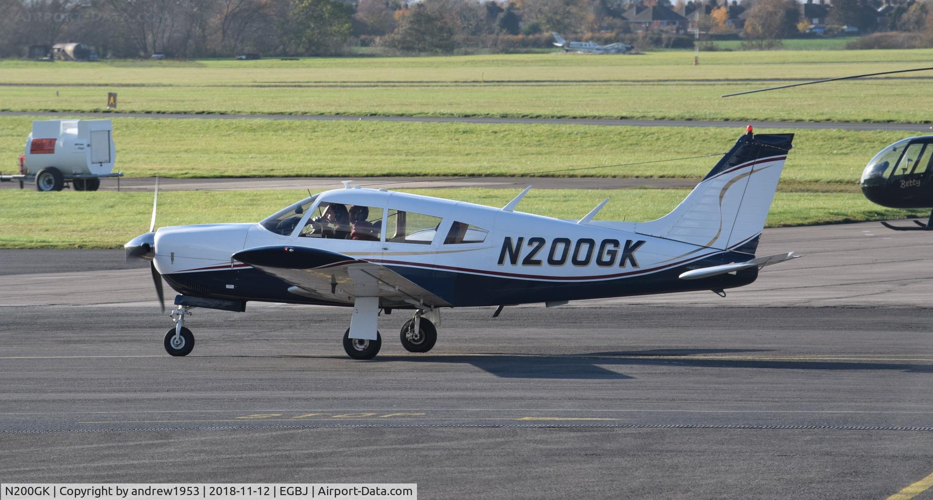 N200GK, Piper PA-28R-200 Cherokee Arrow II C/N 28R-7335287, N200GK at Gloucestershire Airport.