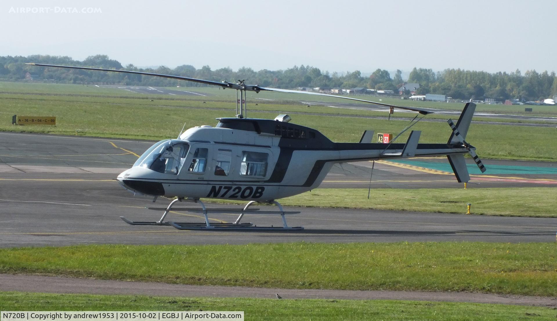 N720B, 1980 Bell 206L-1 LongRanger II C/N 45452, N-720B at Gloucestershire Airport.