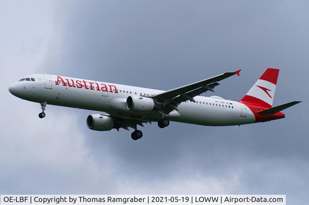 OE-LBF, 2001 Airbus A321-211 C/N 1458, Austrian Airlines Airbus A321