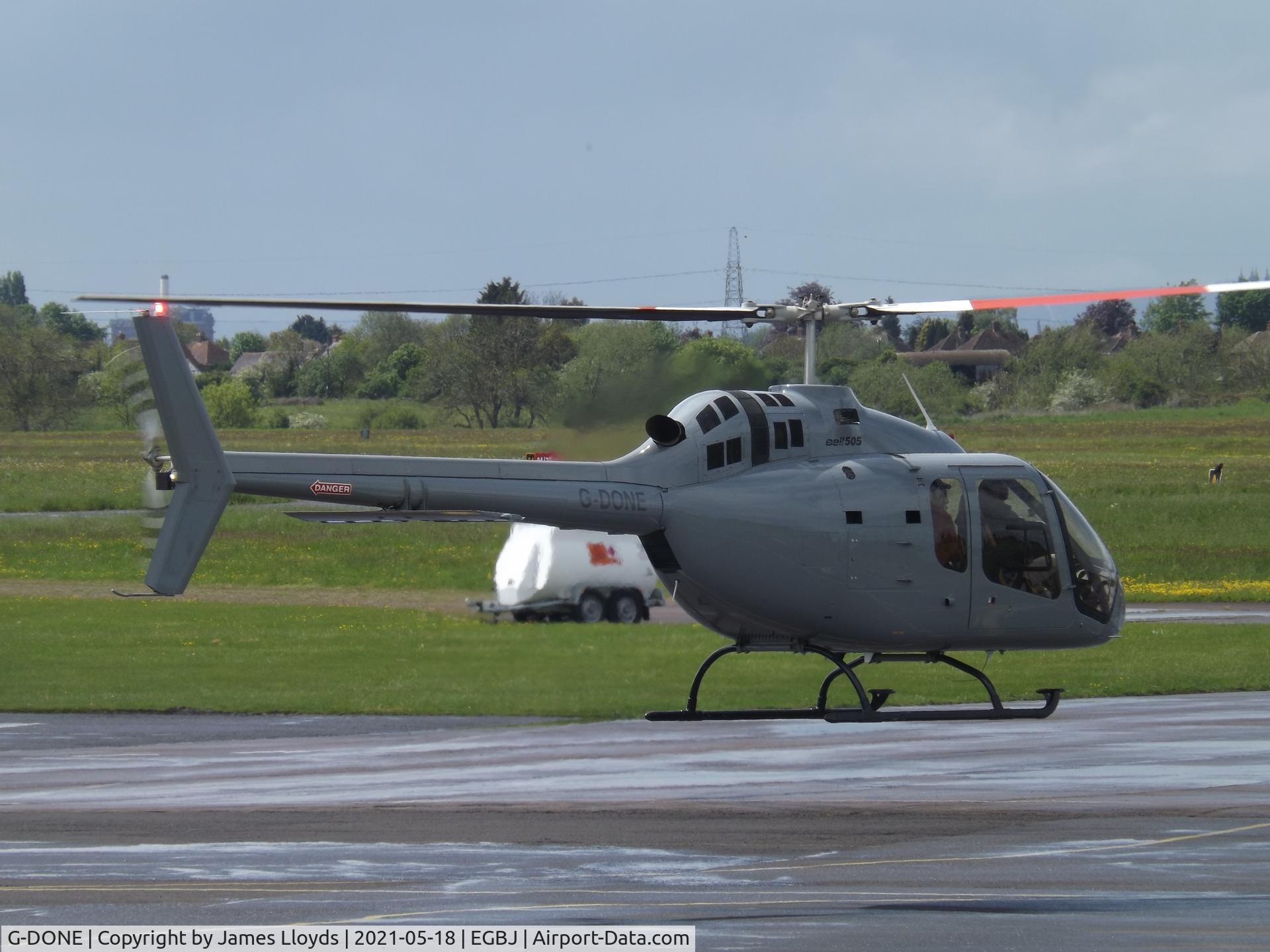 G-DONE, 2018 Bell 505 Jet Ranger X C/N 65056, At Gloucestershire Airport.