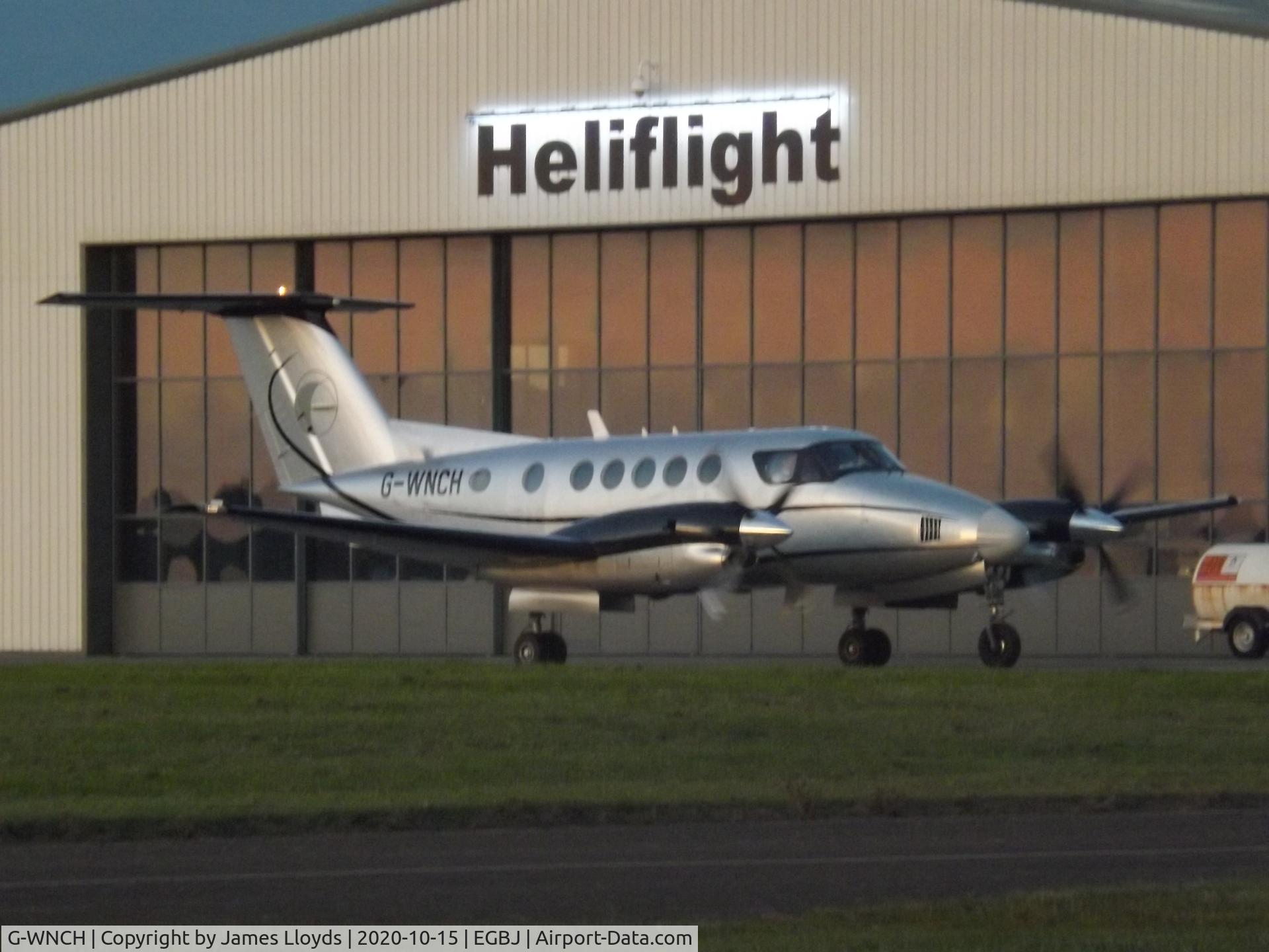 G-WNCH, 1986 Beech B200 Super King Air King Air C/N BB-1259, At Gloucestershire Airport.