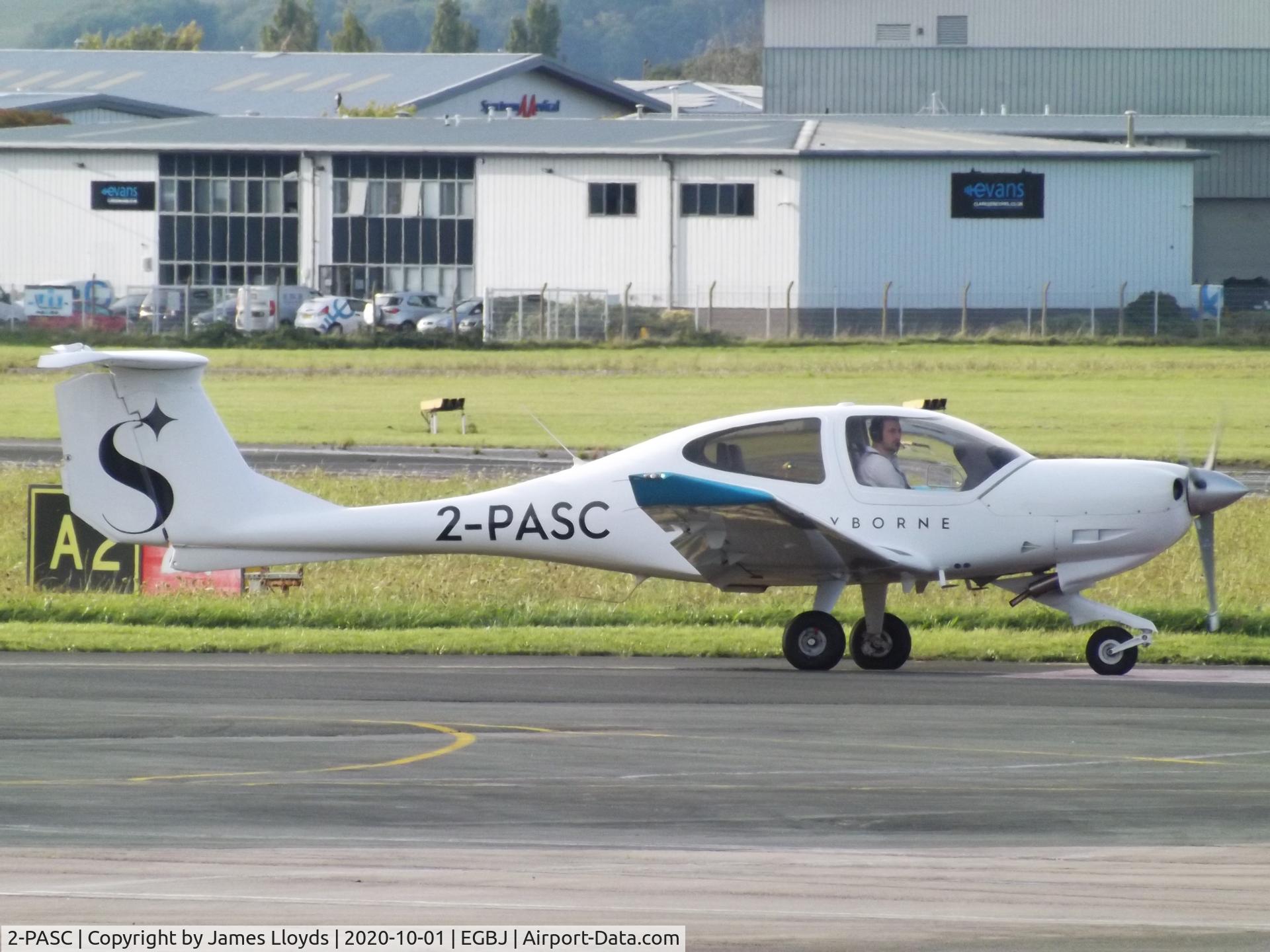 2-PASC, Diamond DA-40D Diamond Star C/N D4.286, At Gloucestershire Airport.