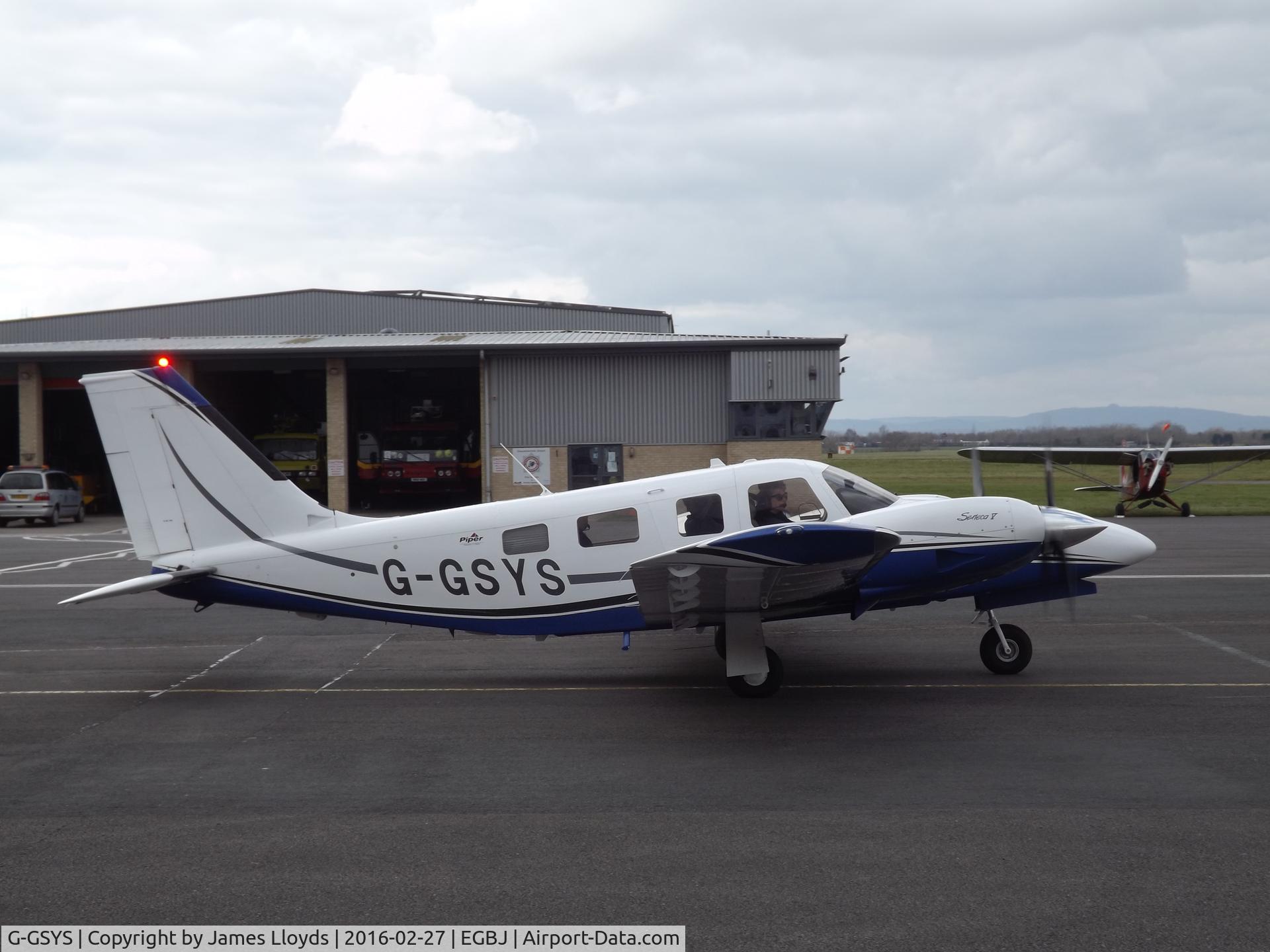 G-GSYS, 2007 Piper PA-34-200T Seneca II C/N 34-49363, At Gloucestershire Airport.
