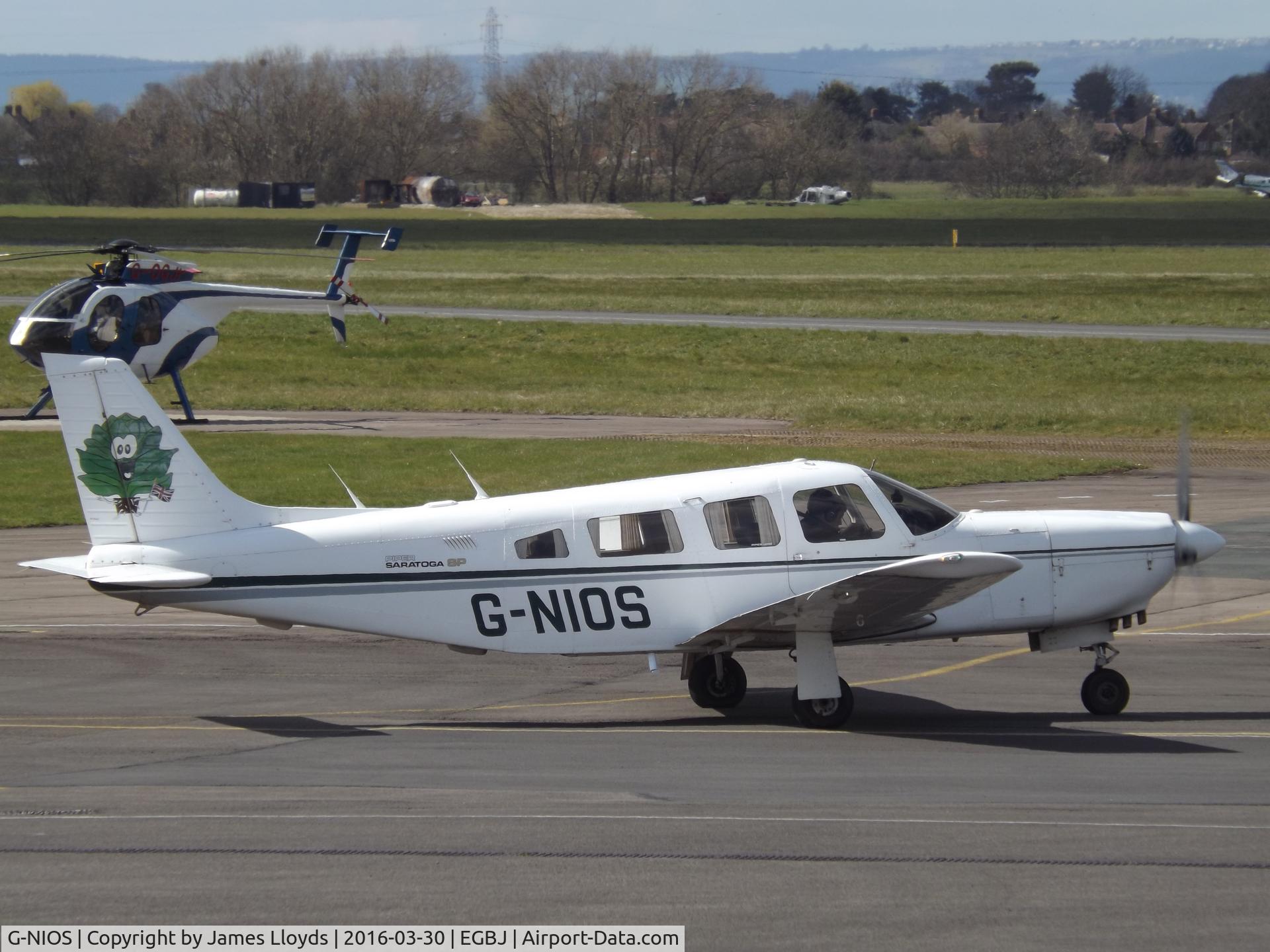 G-NIOS, 1985 Piper PA-32R-301 Saratoga SP C/N 32R-8513004, At Gloucestershire Airport.