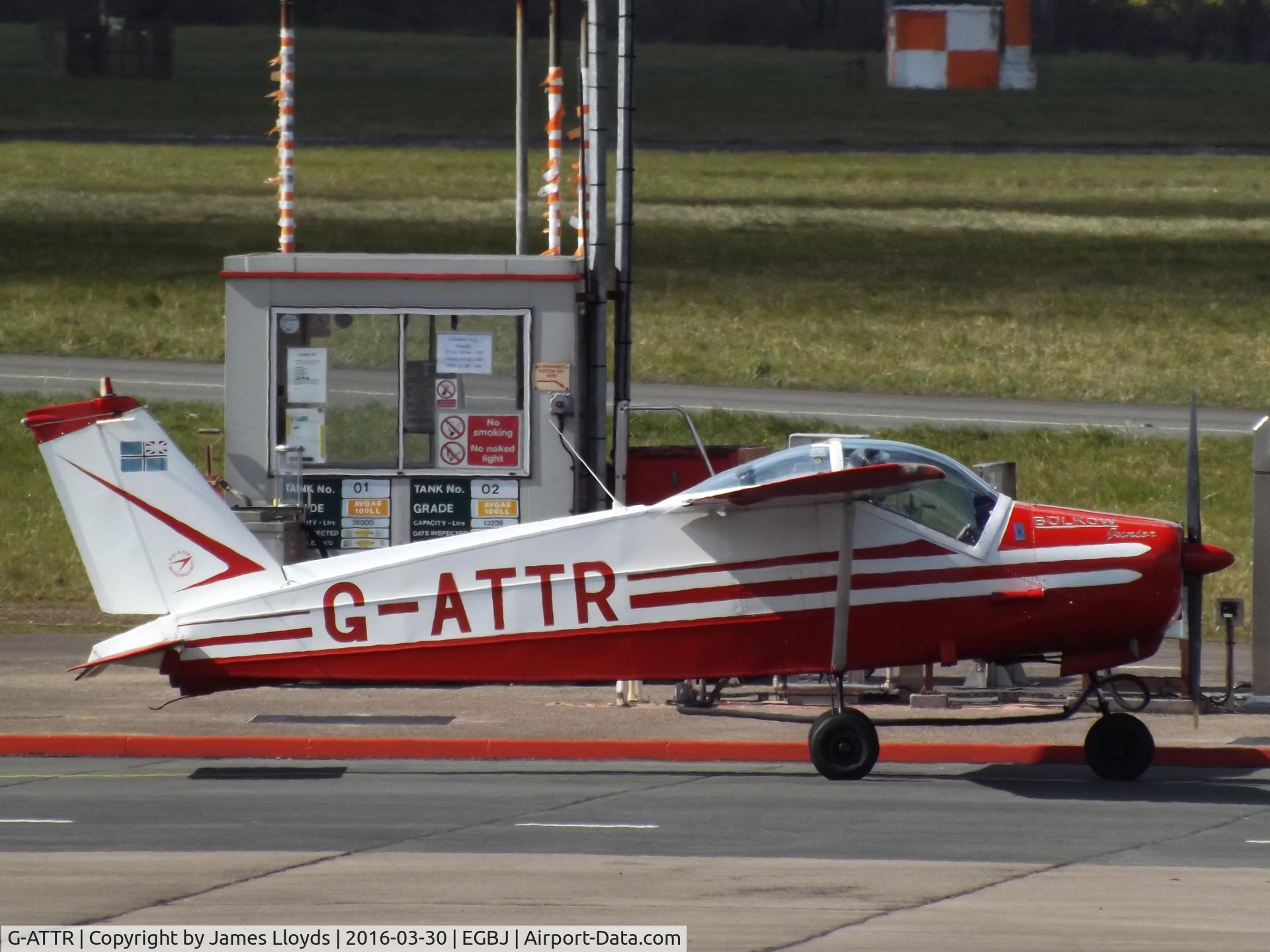 G-ATTR, 1966 Bolkow Bo-208C Junior C/N 612, At Gloucestershire Airport.