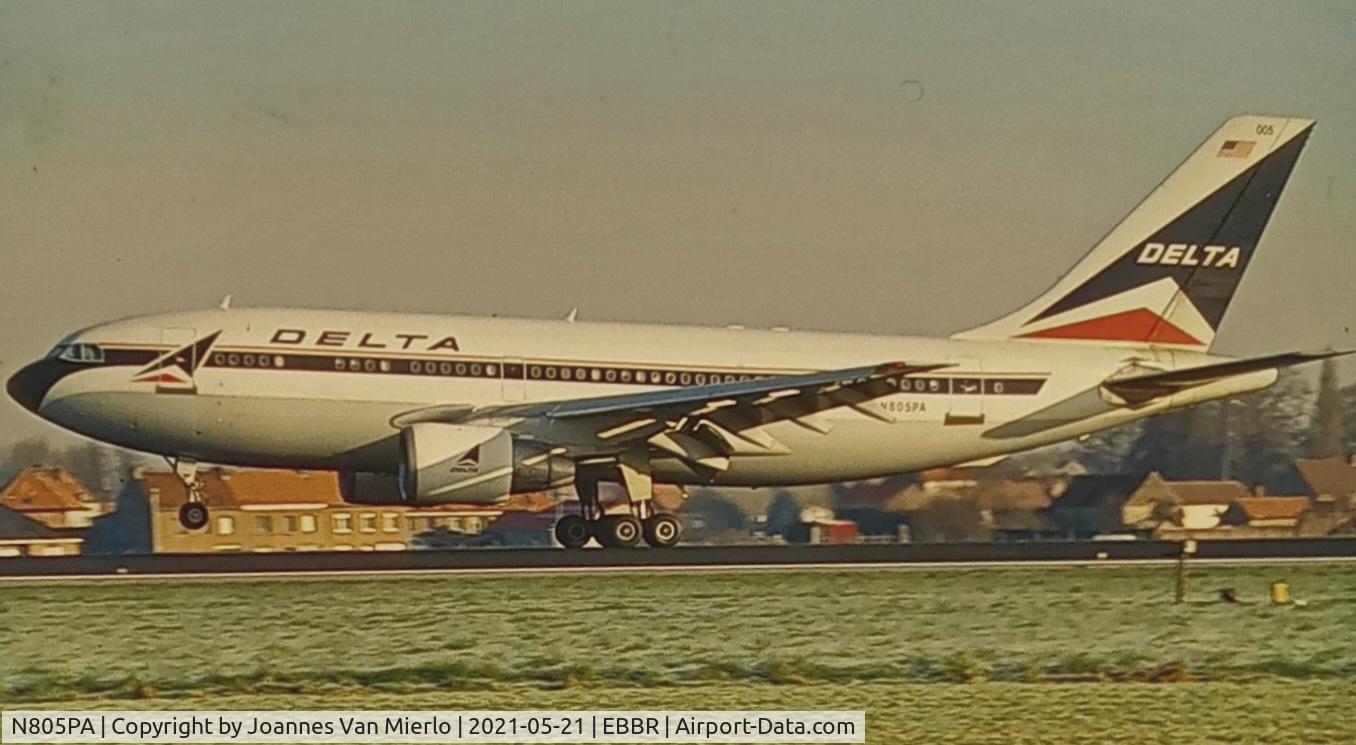 N805PA, 1986 Airbus A310-222 C/N 339, Landing BRU 25L