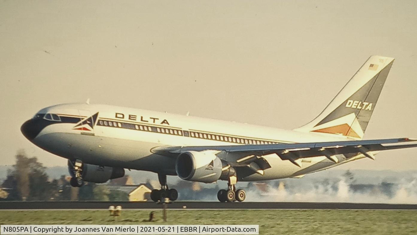 N805PA, 1986 Airbus A310-222 C/N 339, Landing BRU 25L