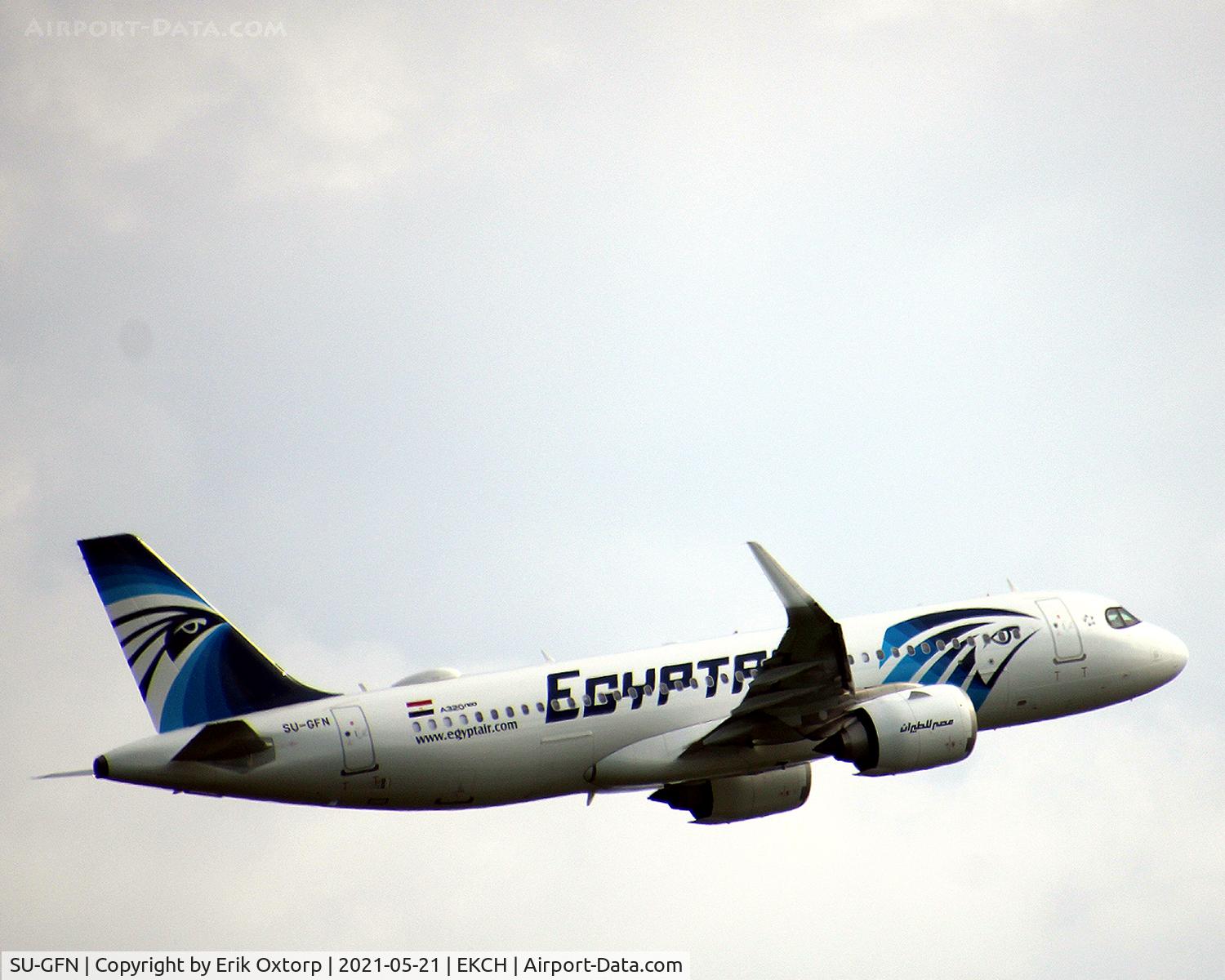 SU-GFN, 2020 Airbus A320-251N C/N 10013, SU-GFN taking off rw 22L