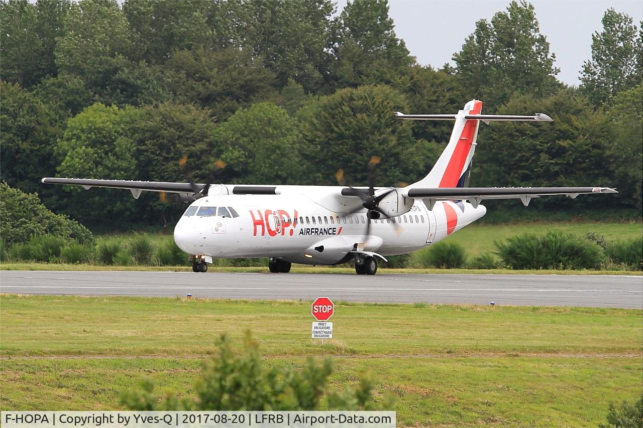 F-HOPA, 2013 ATR 72-600 C/N 1042, ATR 72-600, Ready to take off rwy 25L, Brest-Bretagne airport (LFRB-BES)