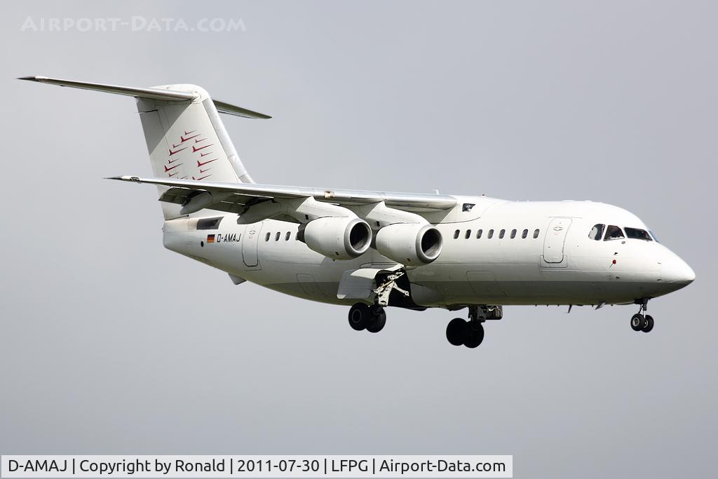D-AMAJ, 1984 British Aerospace BAe.146-200A C/N E2028, at cdg