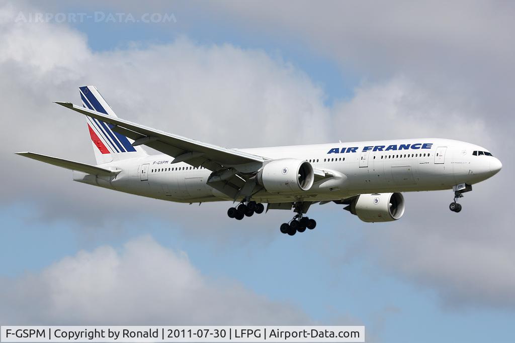 F-GSPM, 2000 Boeing 777-228/ER C/N 30456, at cdg