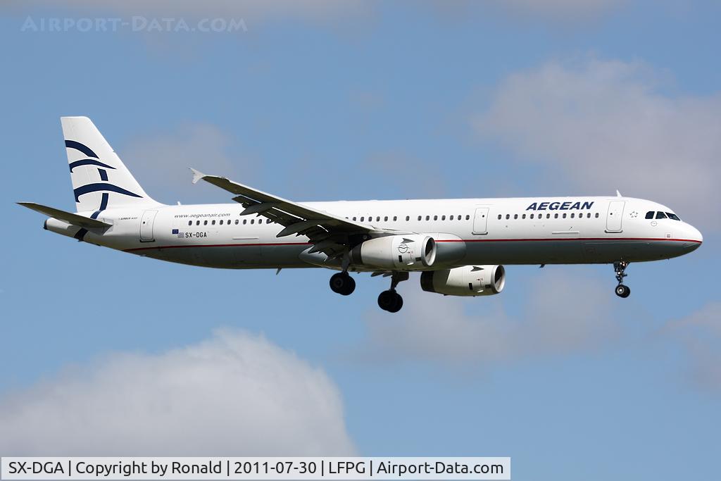 SX-DGA, 2009 Airbus A321-231 C/N 3878, at cdg