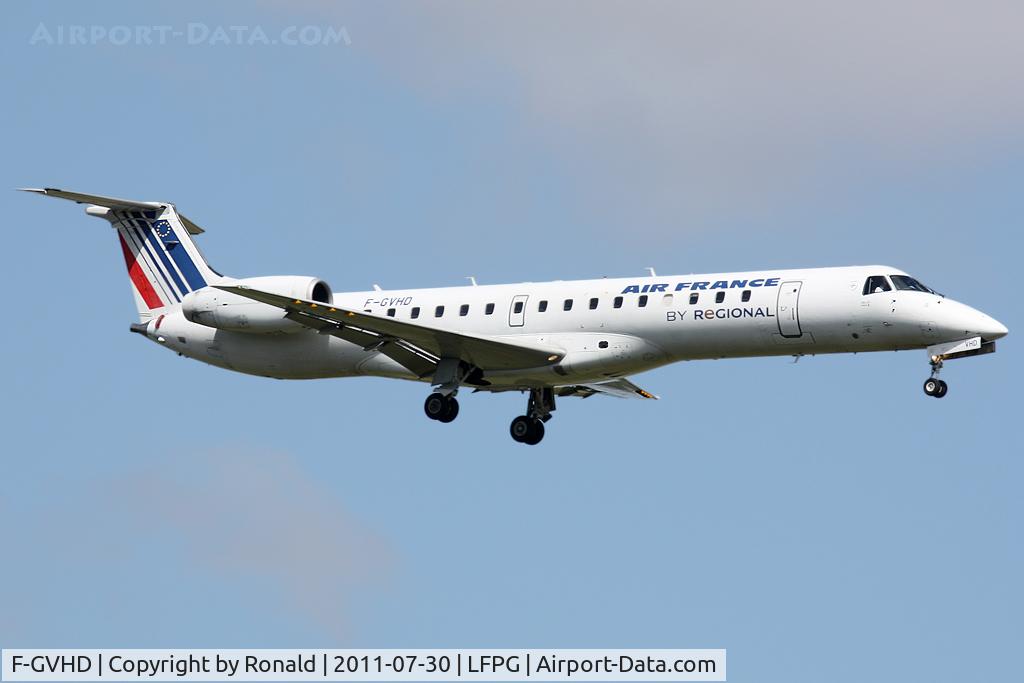 F-GVHD, 1999 Embraer ERJ-145LR (EMB-145LR) C/N 145178, at cdg